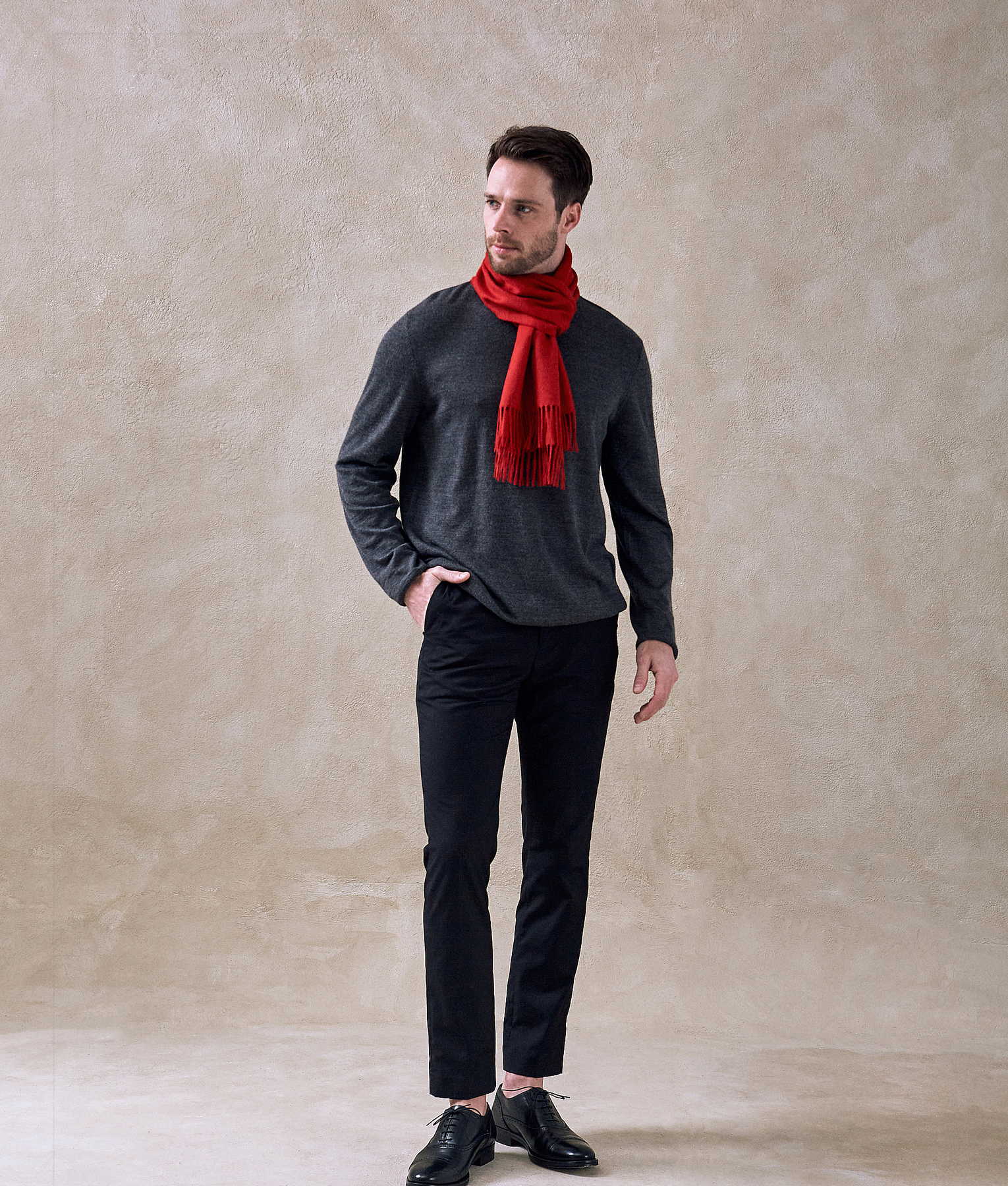Baby Premium Brushed Scarf - Pompeian Red