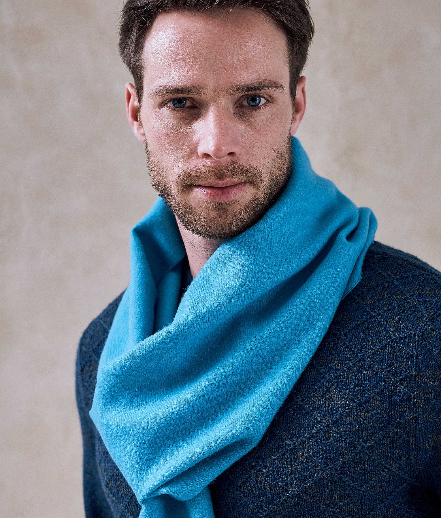 Fringed Baby Alpaca Brushed Scarf