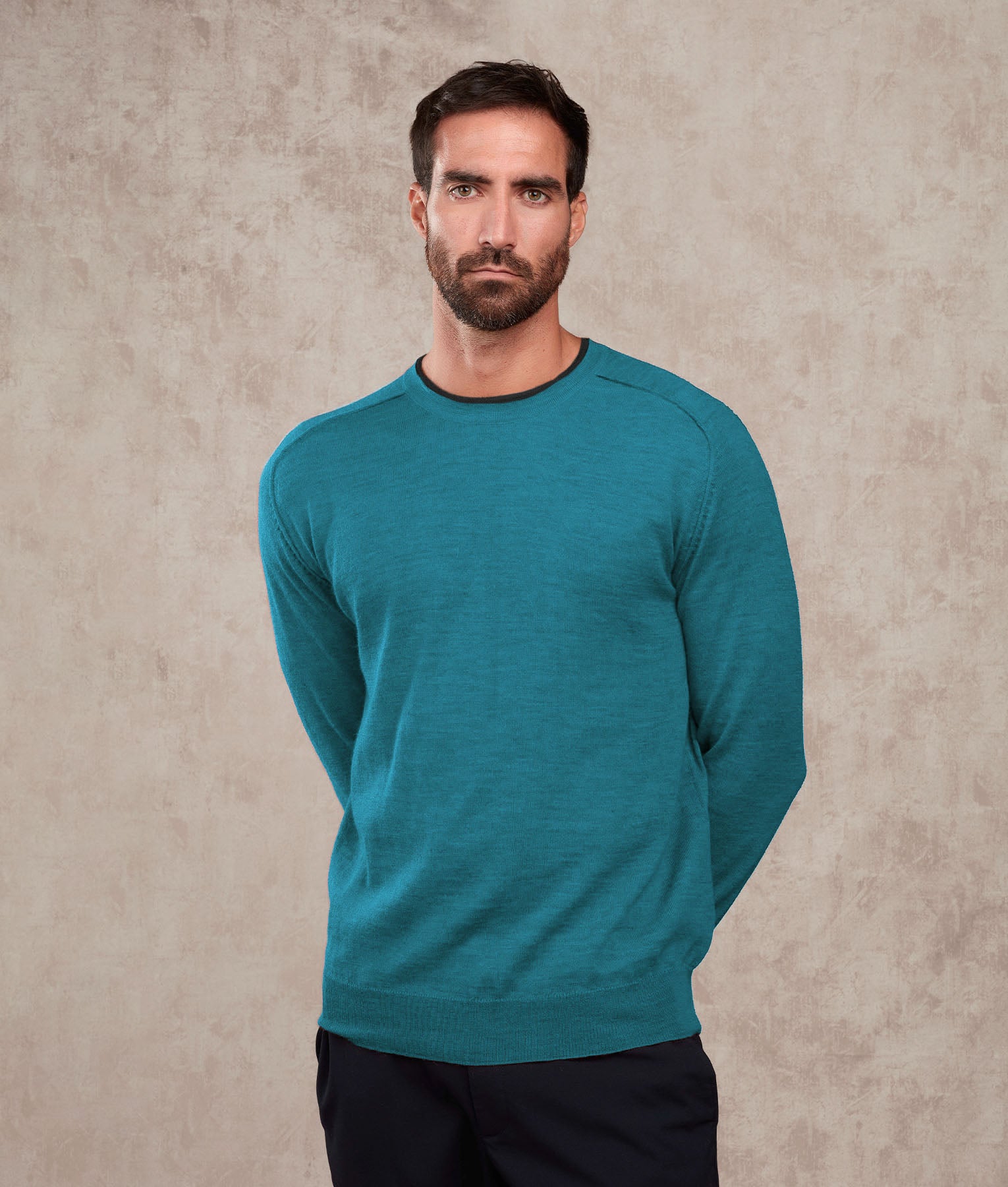 Mens Crew Sweater - loch blue