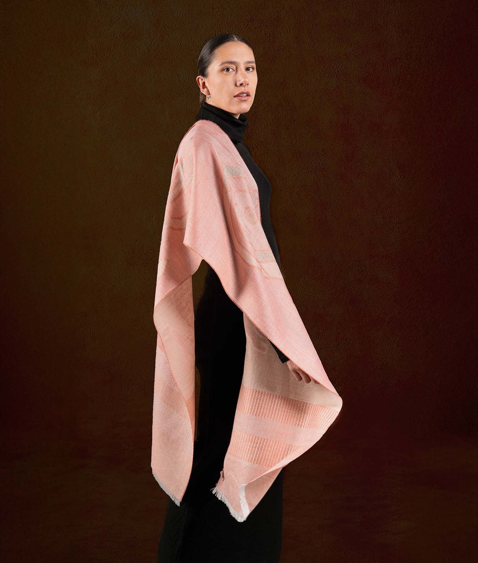Chancay Dancers Scarf - Nude Pink