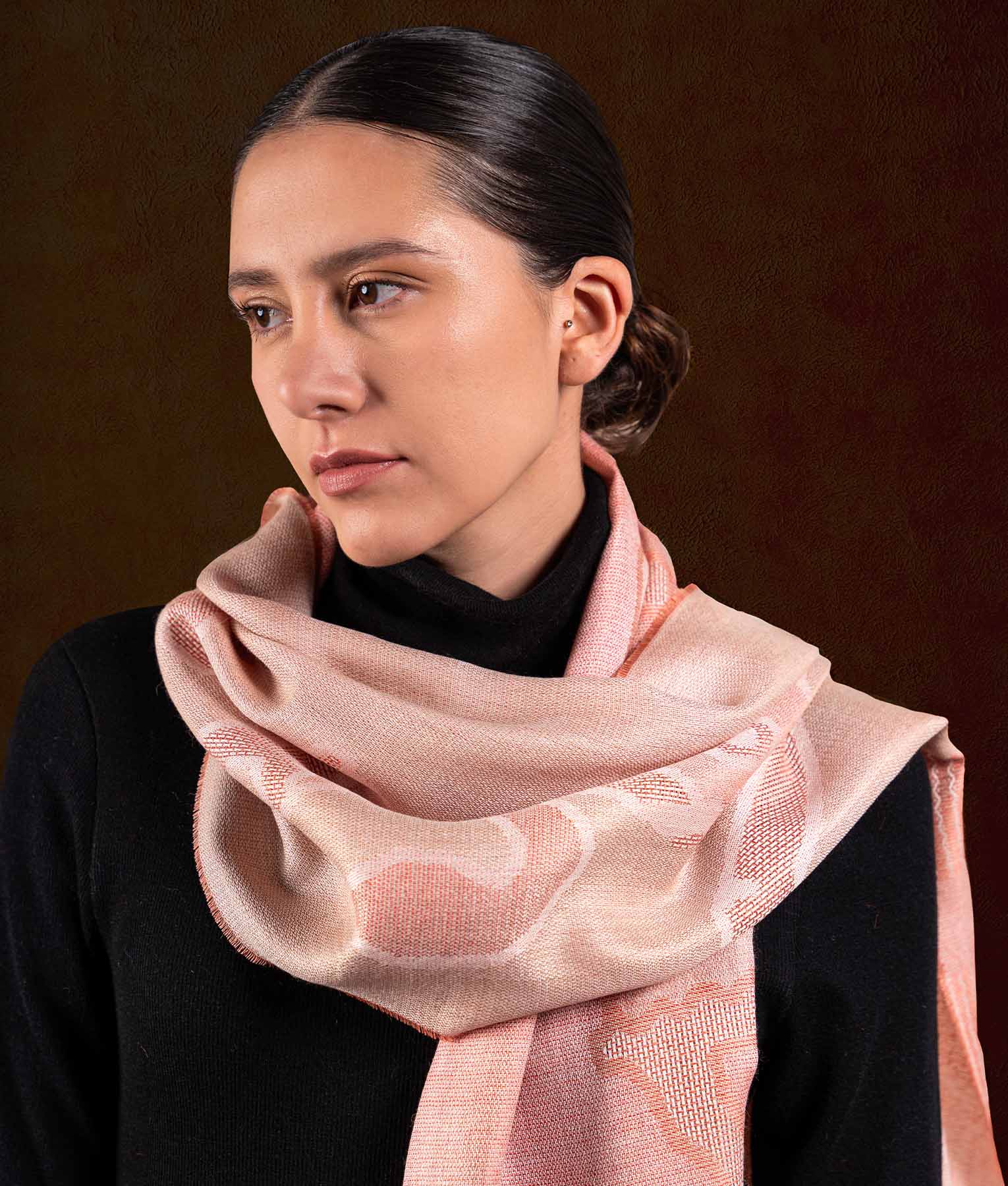 Chancay Dancers Scarf - Nude Pink