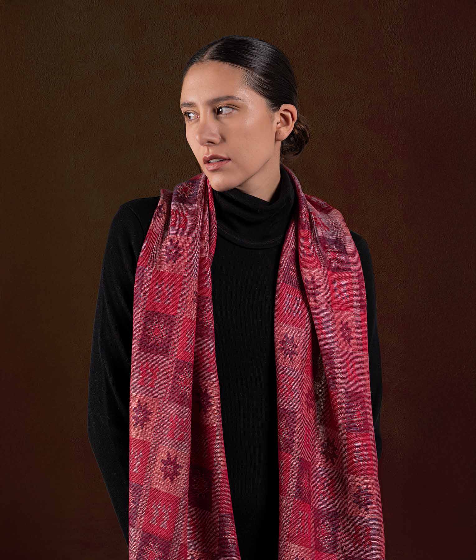 Inca Realista Scarf - Red Tones