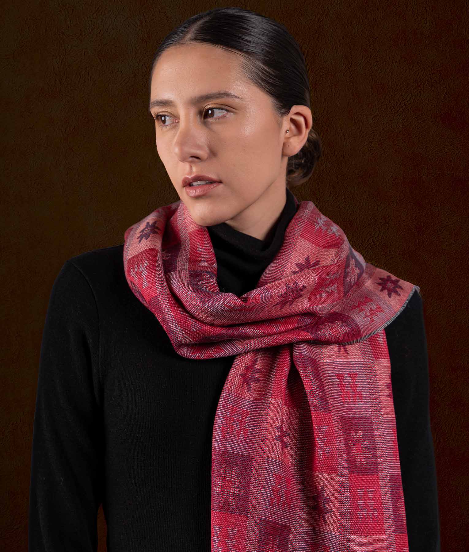 Inca Realista Scarf - Red Tones