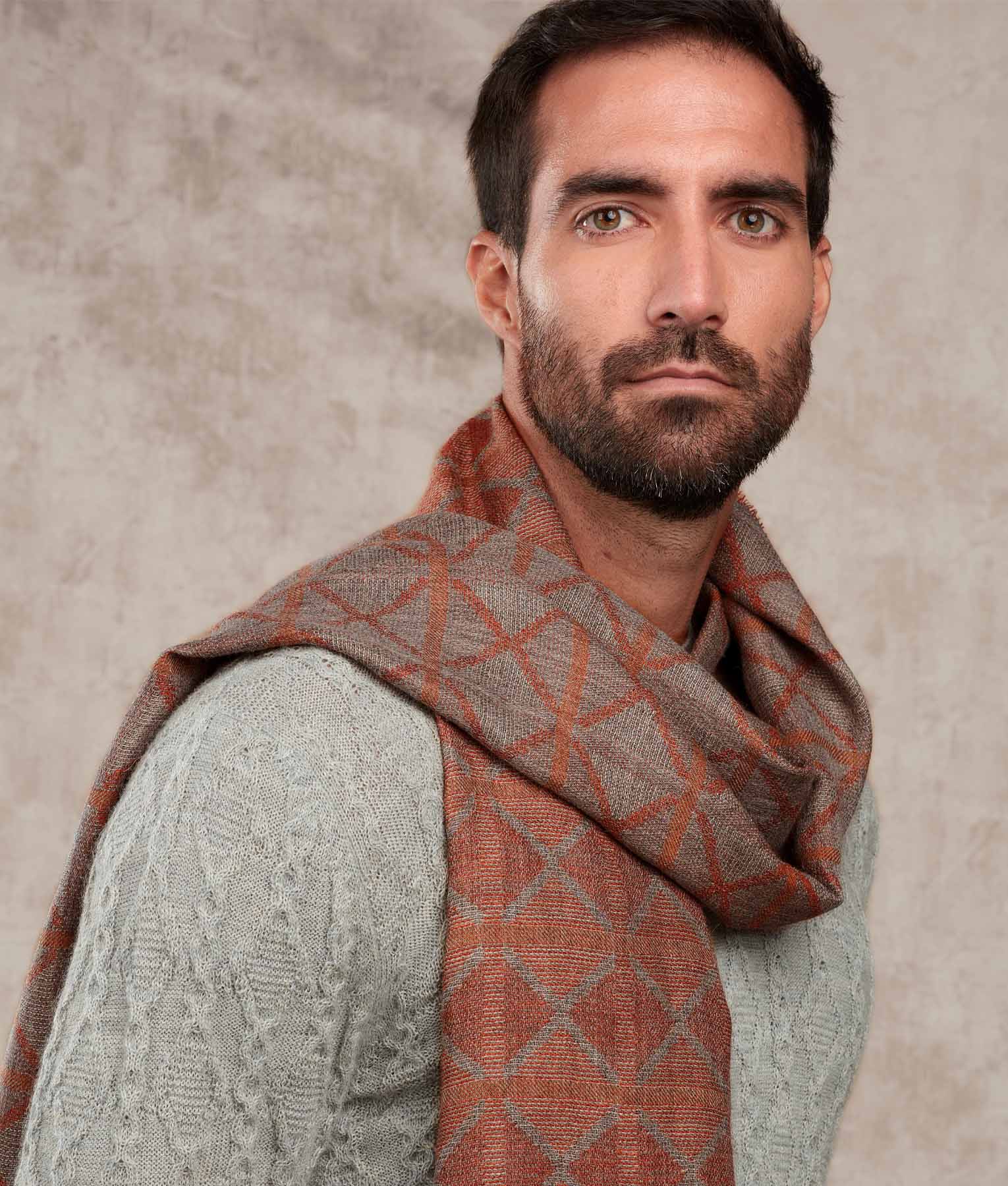 Cross Out Jacquard Scarf