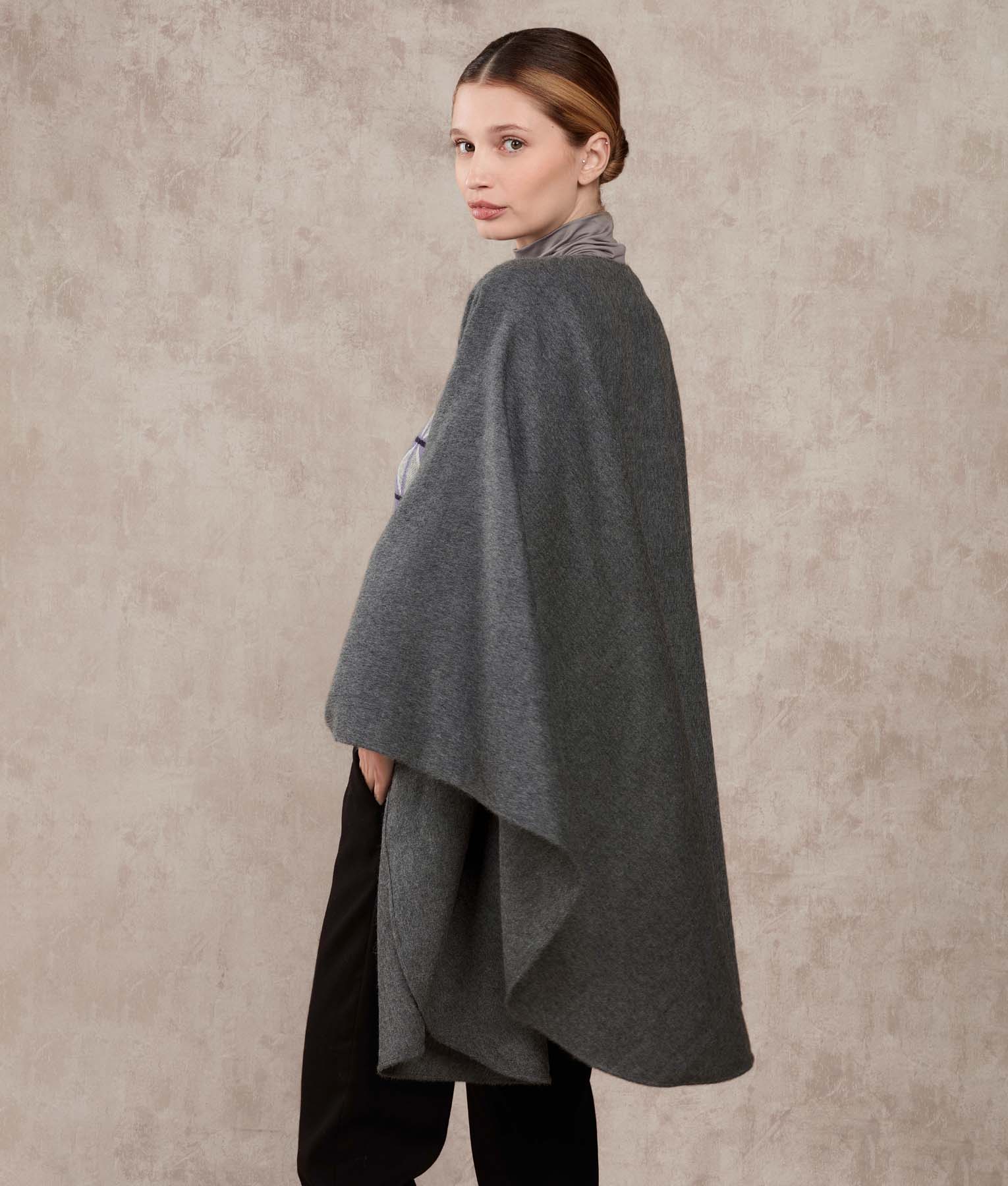 Ruana Baby Alpaca - Smoked Pearl