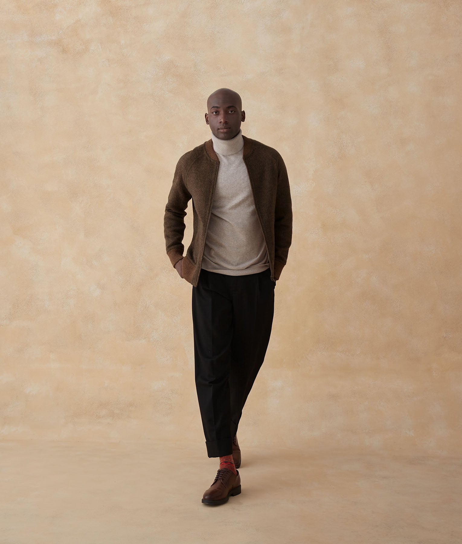 Reversible Baby Alpaca Bomber Jacket