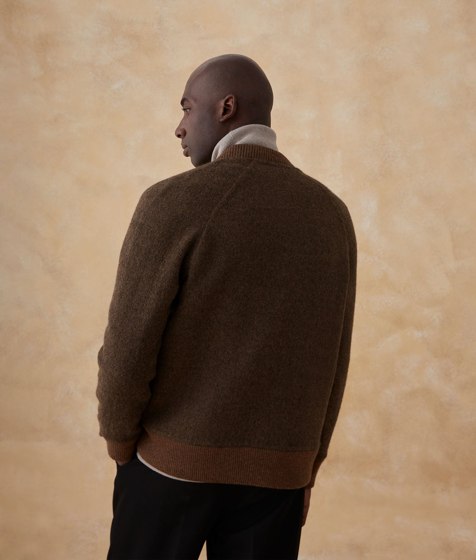 Reversible Baby Alpaca Bomber Jacket