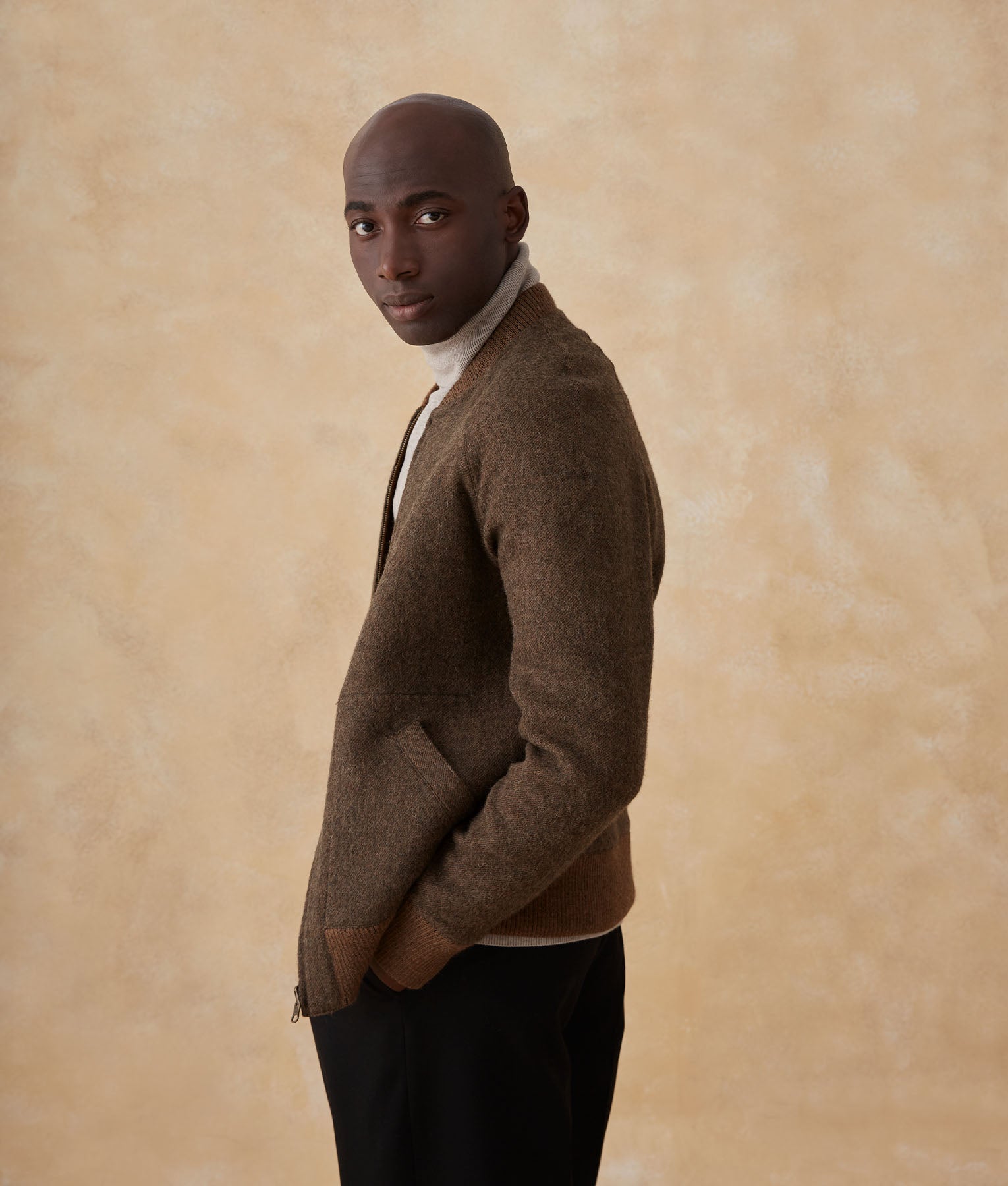 Reversible Baby Alpaca Bomber Jacket