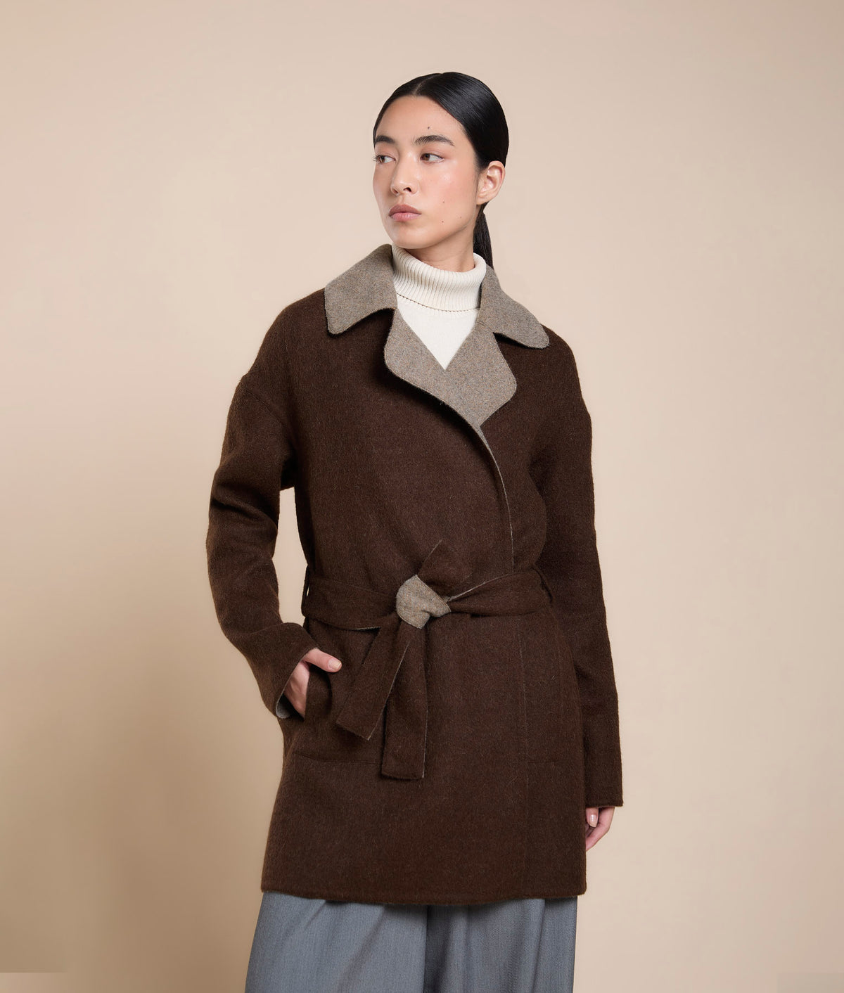 Reversible Wrap Coat
