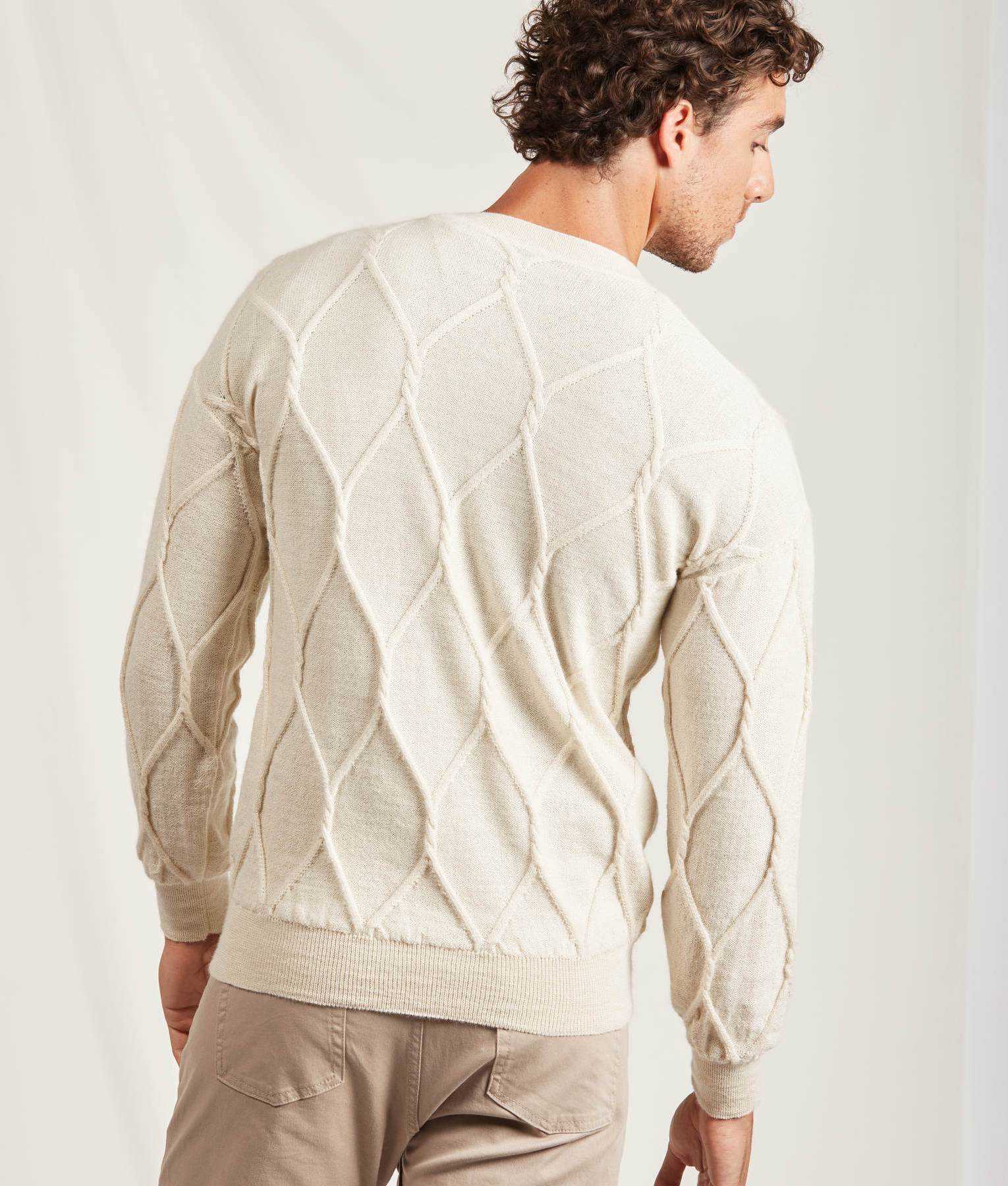 Organic Alpaca Weekend Cable-Knit Sweater