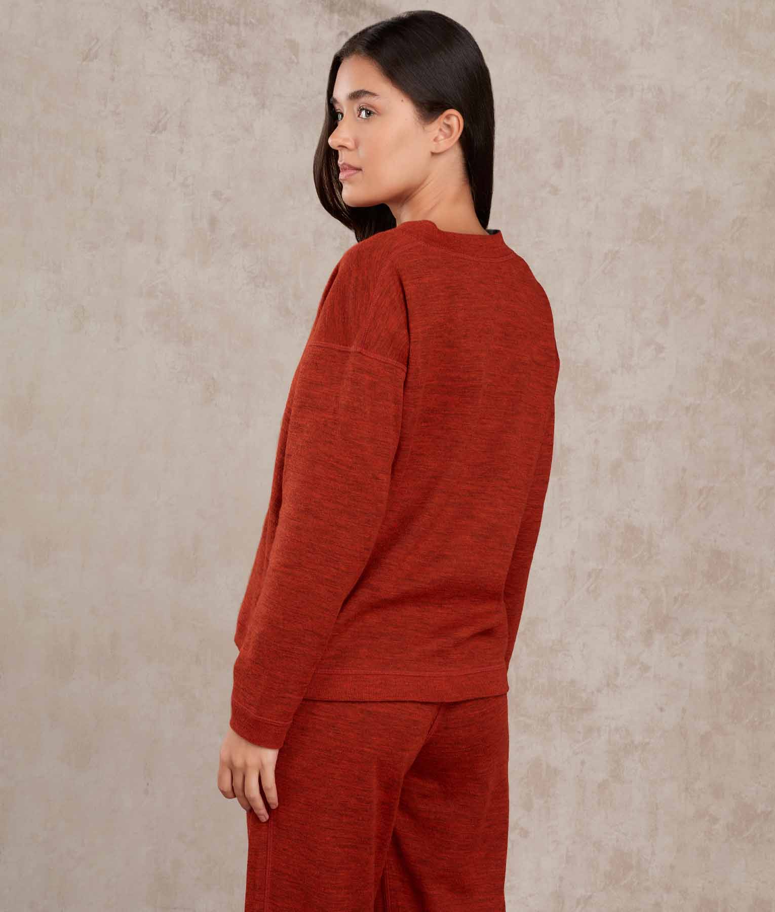 Basic Vee Neck Alpaca-Cotton Sweater