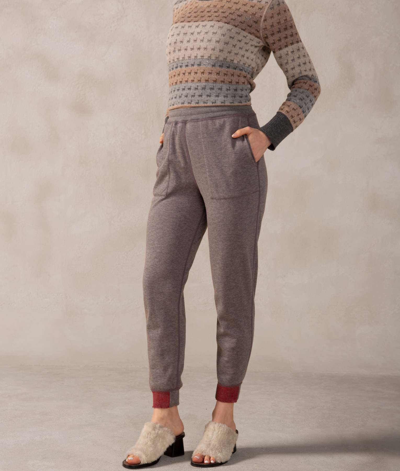 Basic Track Pants - Red And Gray Chili Pepper Magnet