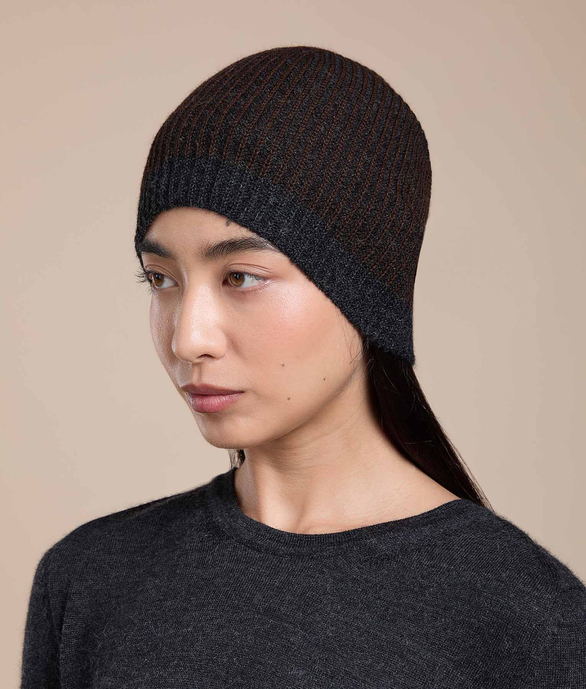 Reversible Ribbed Knit Beanie