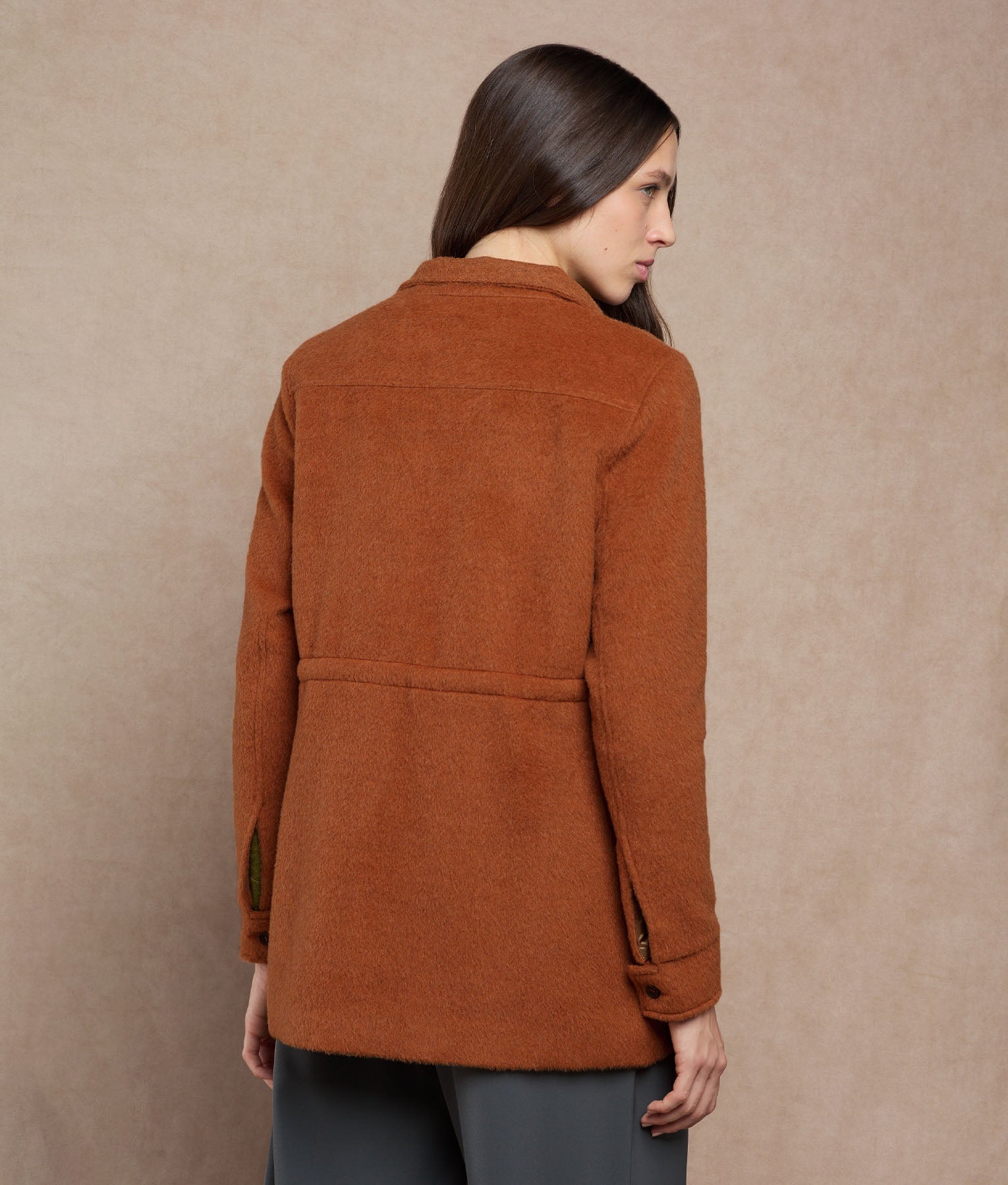Easy Fit Cargo Coat - Umber Brown