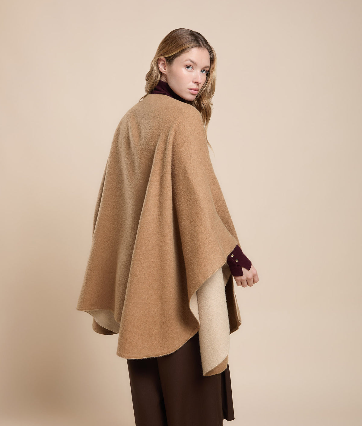 Baby Alpaca Reversible Soft Cape