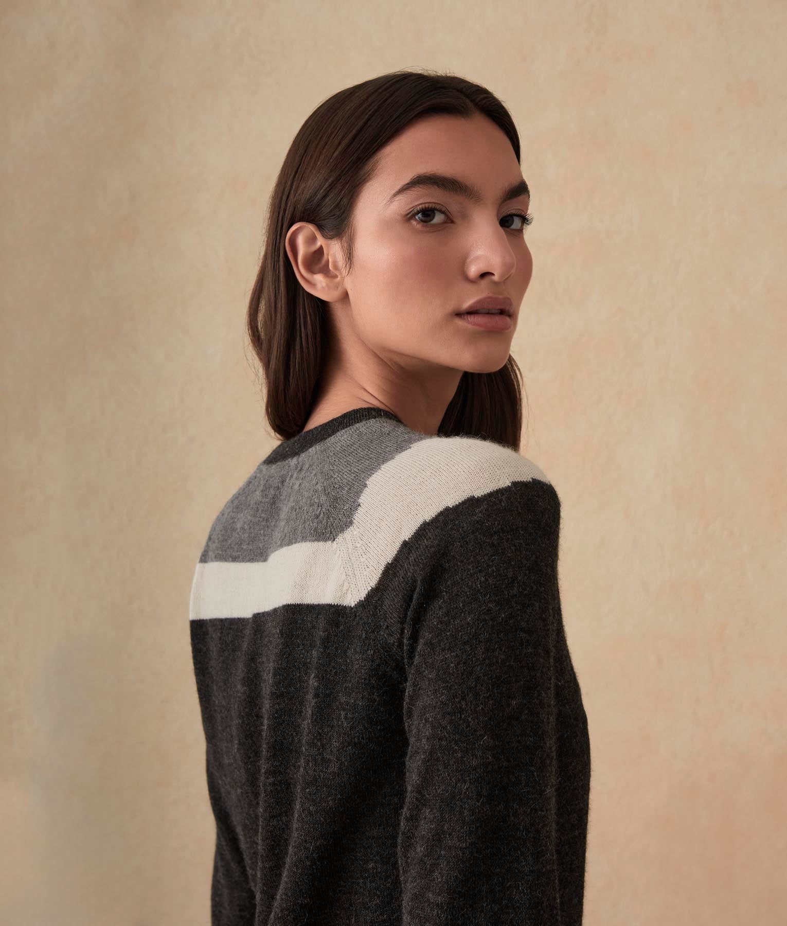 Intarsia Yoked Sweater