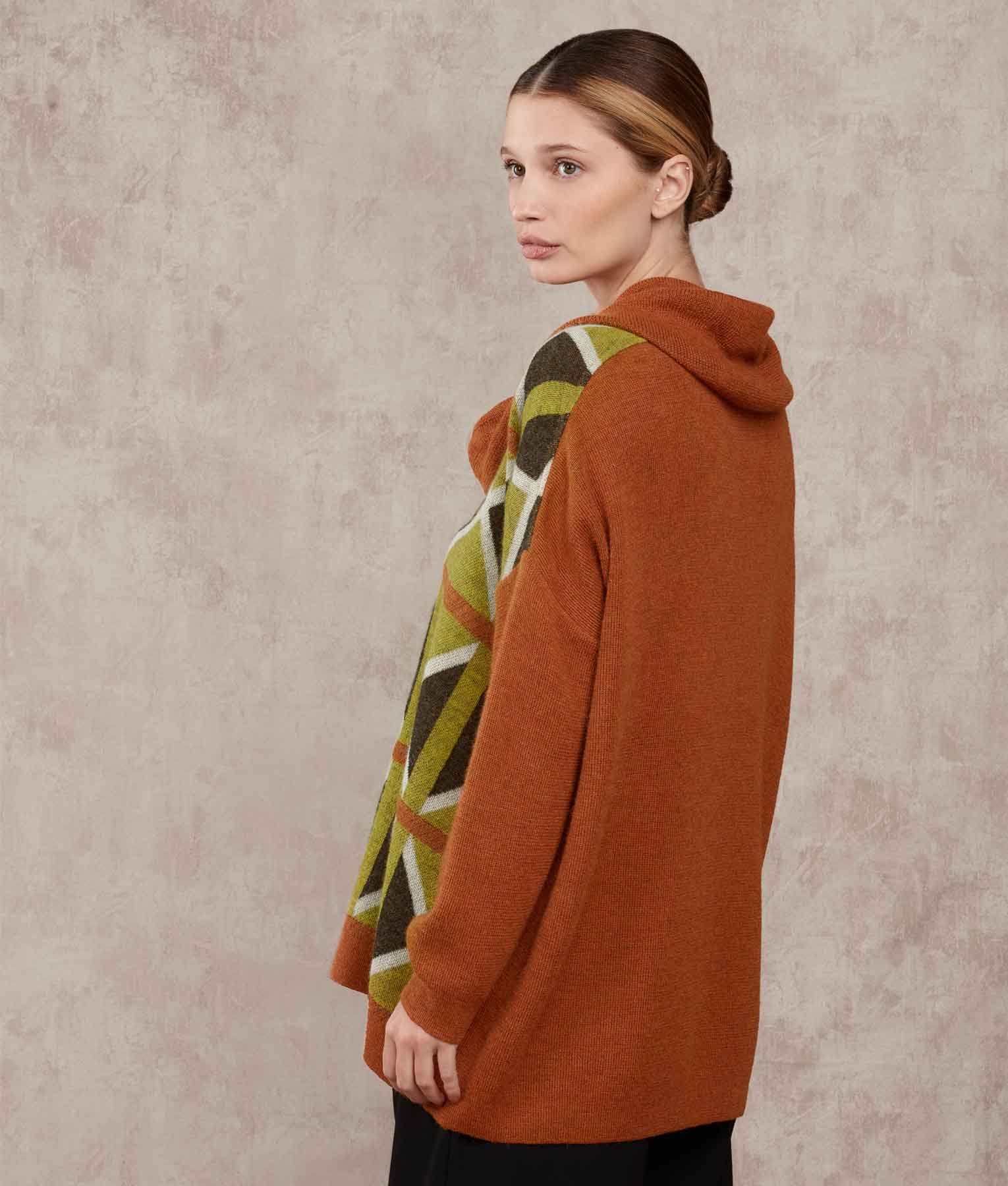 Loose Poncho And Collar