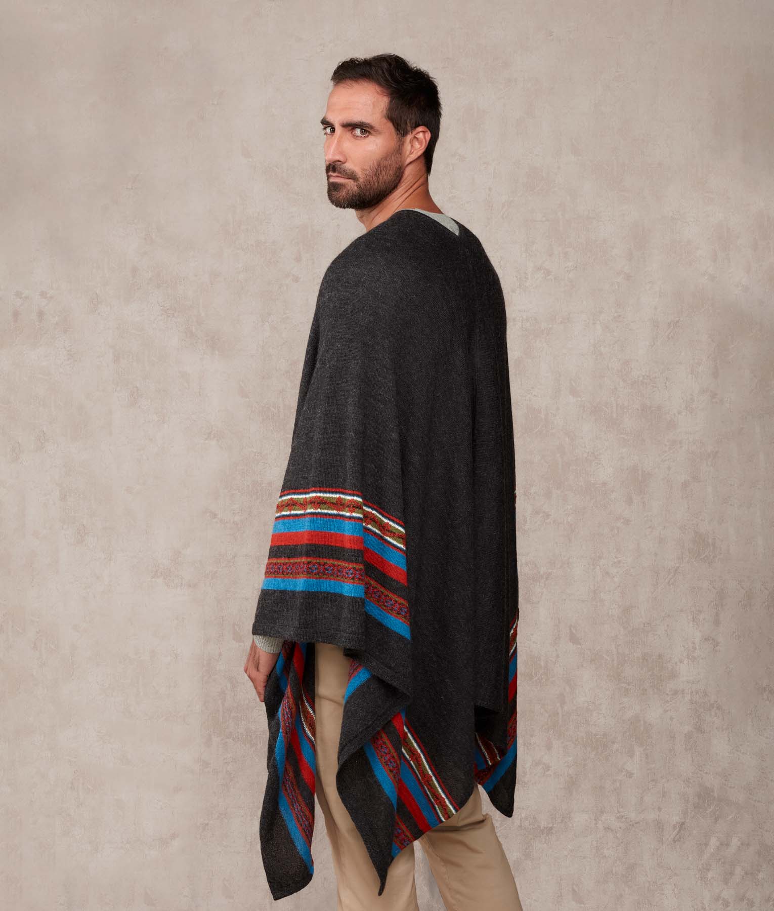 Poncho Rider - Anthracite And Pumpkin Puree