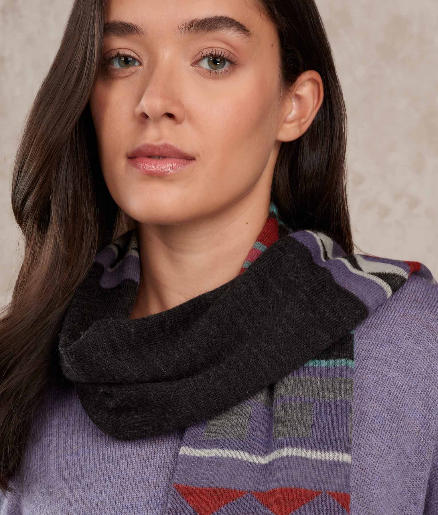El Pontro Scarf - Licorice And Jacaranda