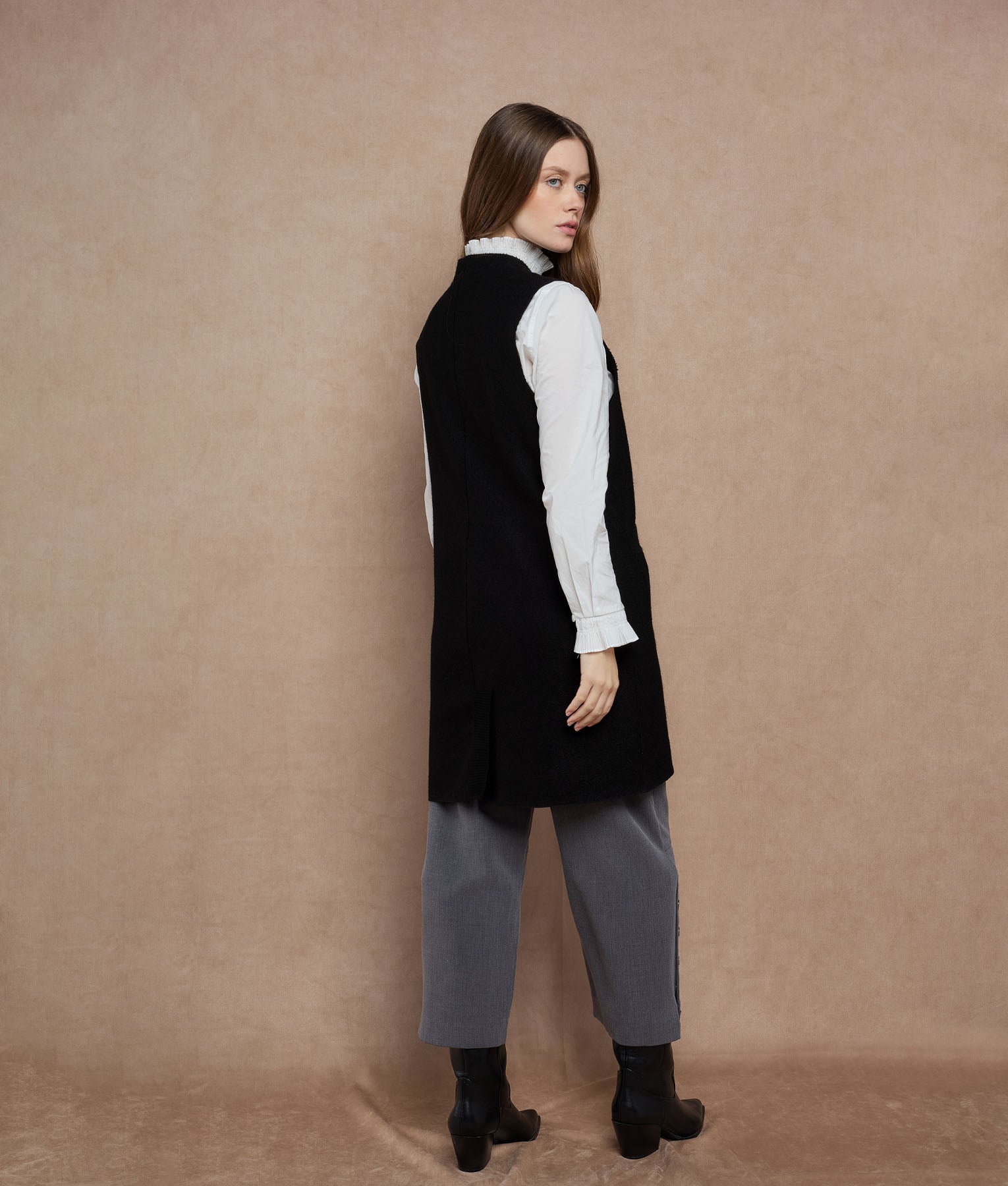Long Vee Neck Vest