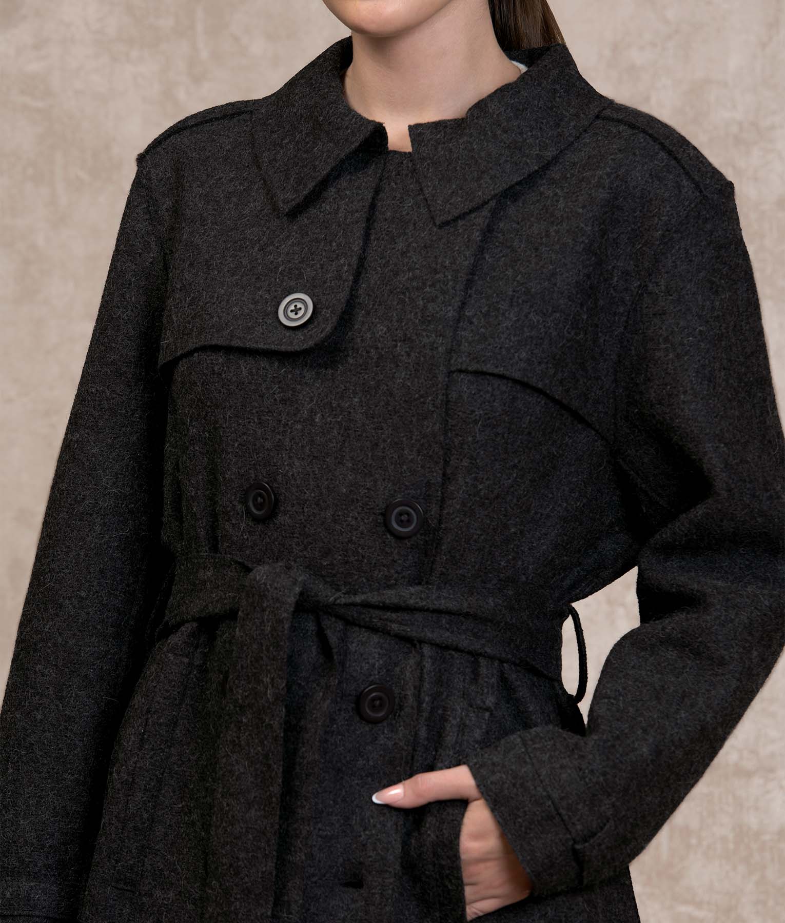 Felted Trench Coat