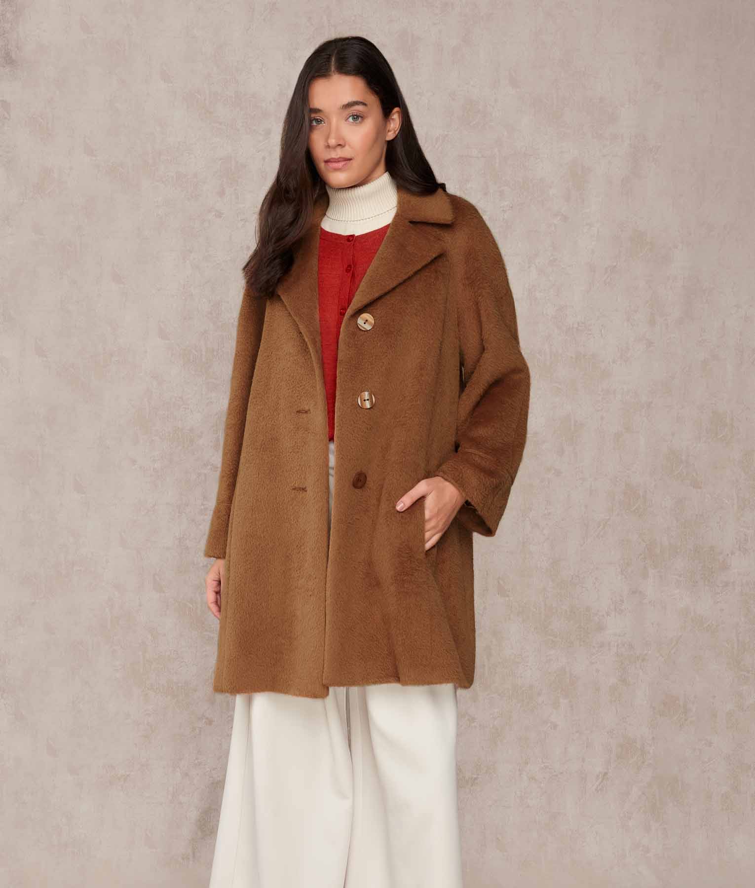 Swing Suri Coat - Toasted Coconut