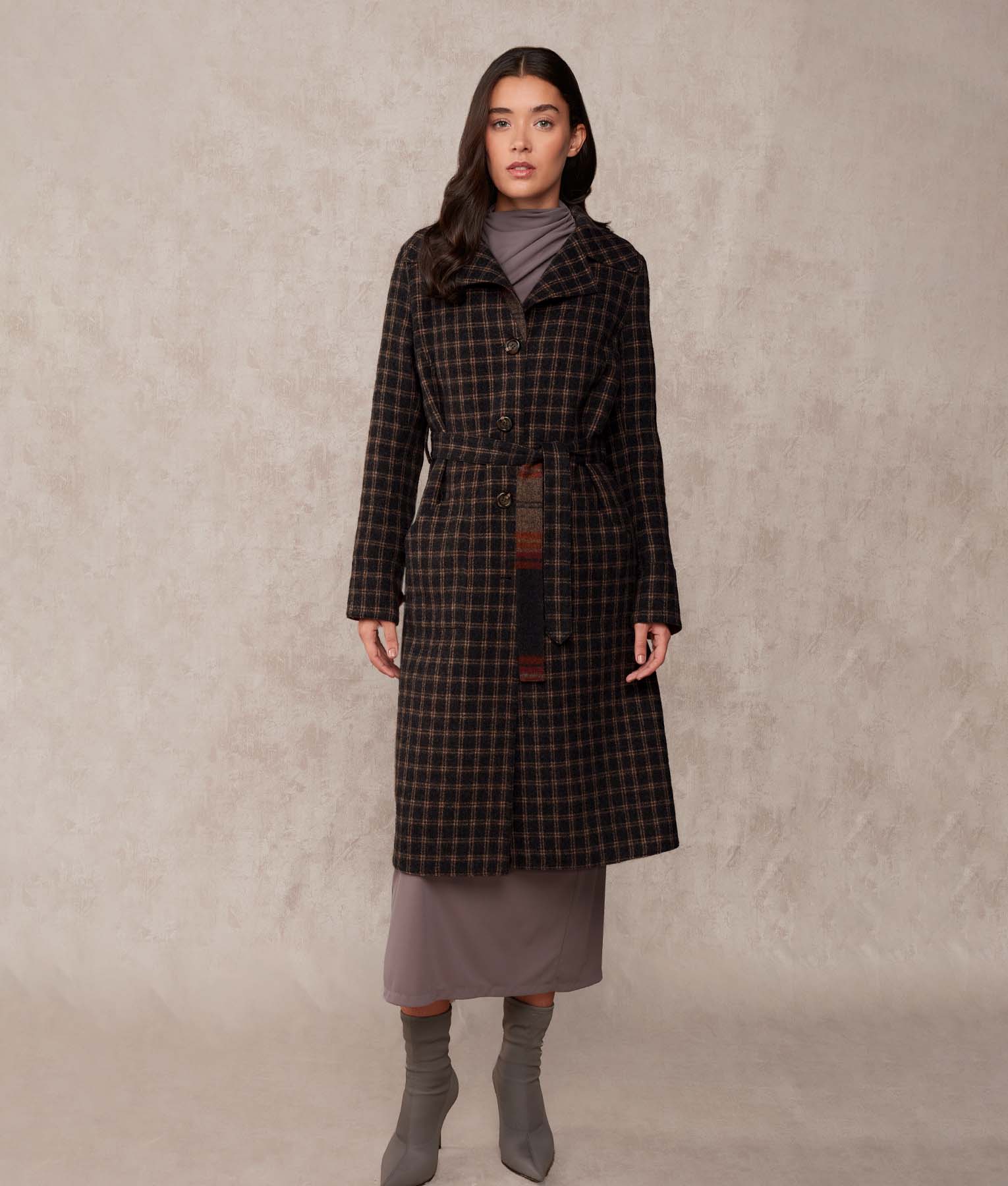 Reversible Oversized Belted Coat