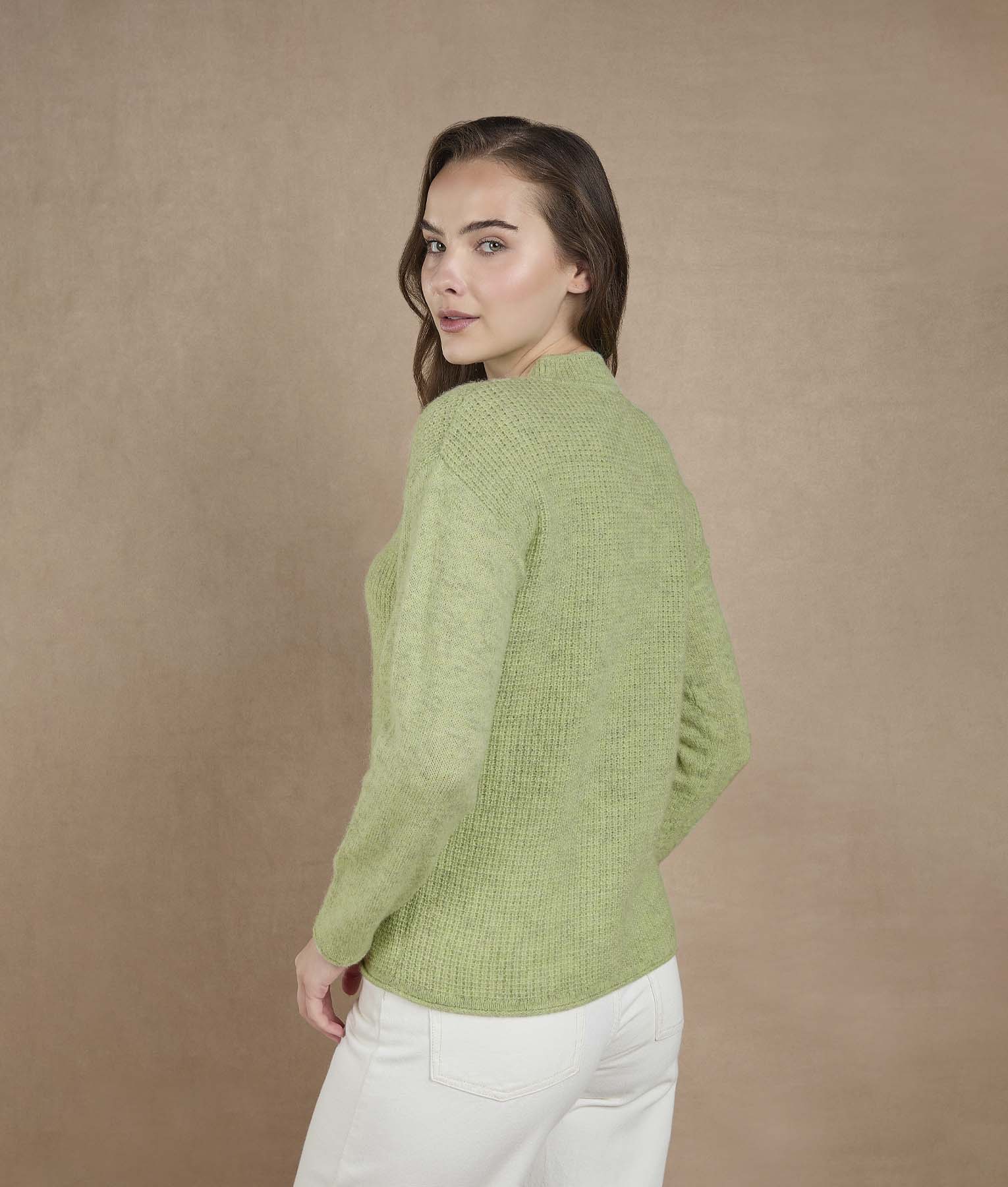 Mock Neck Sweater - Sap Green