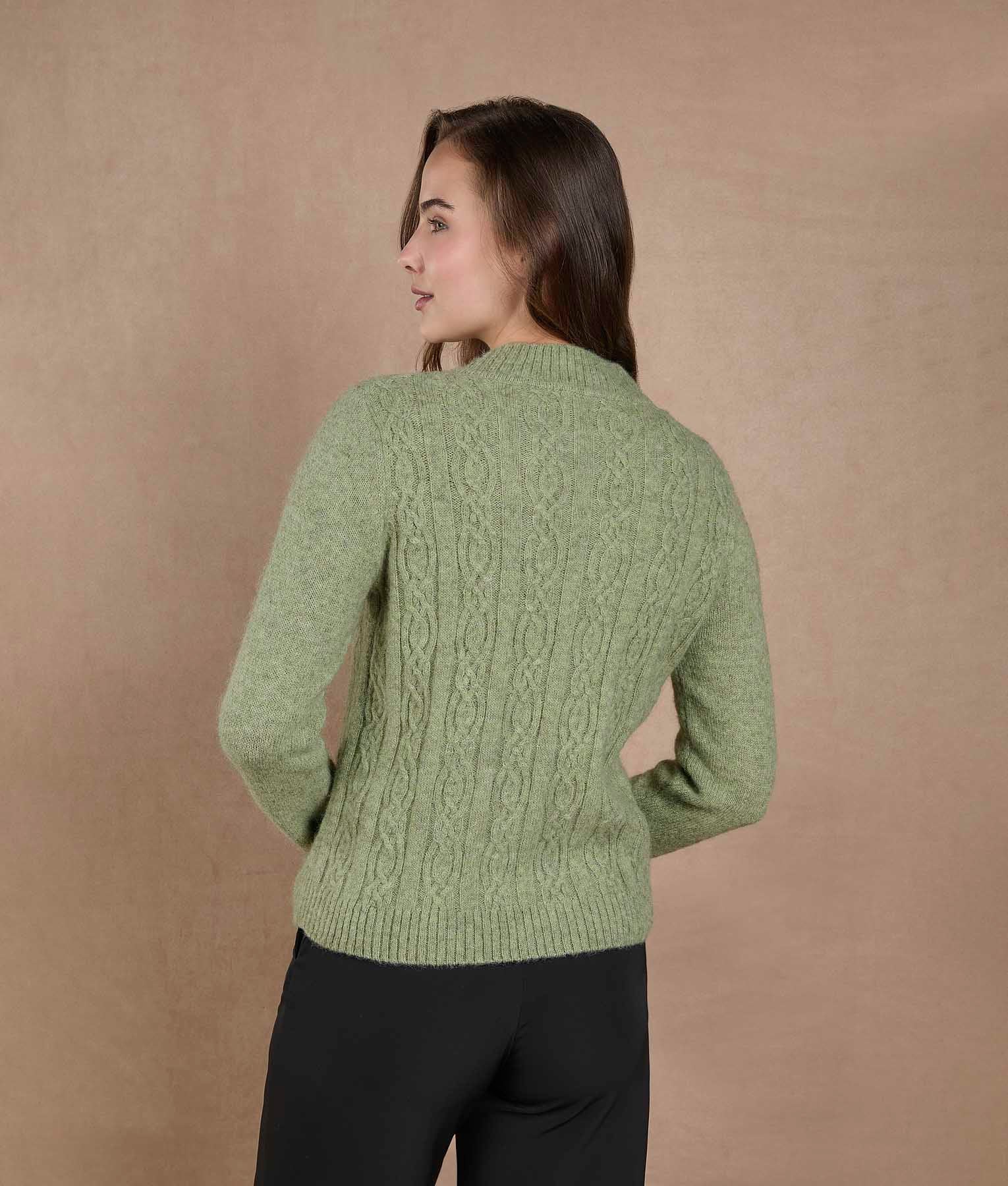 Forest Shade Turtleneck Sweater
