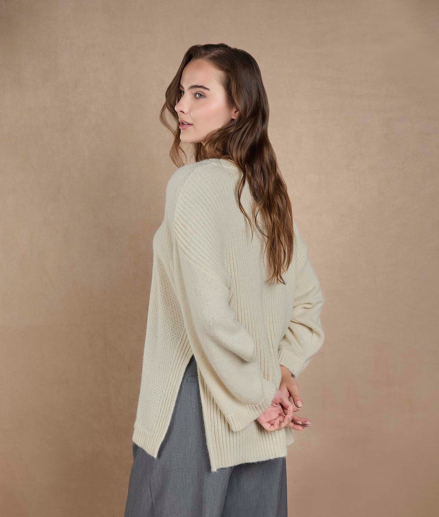 Bright White Poncho