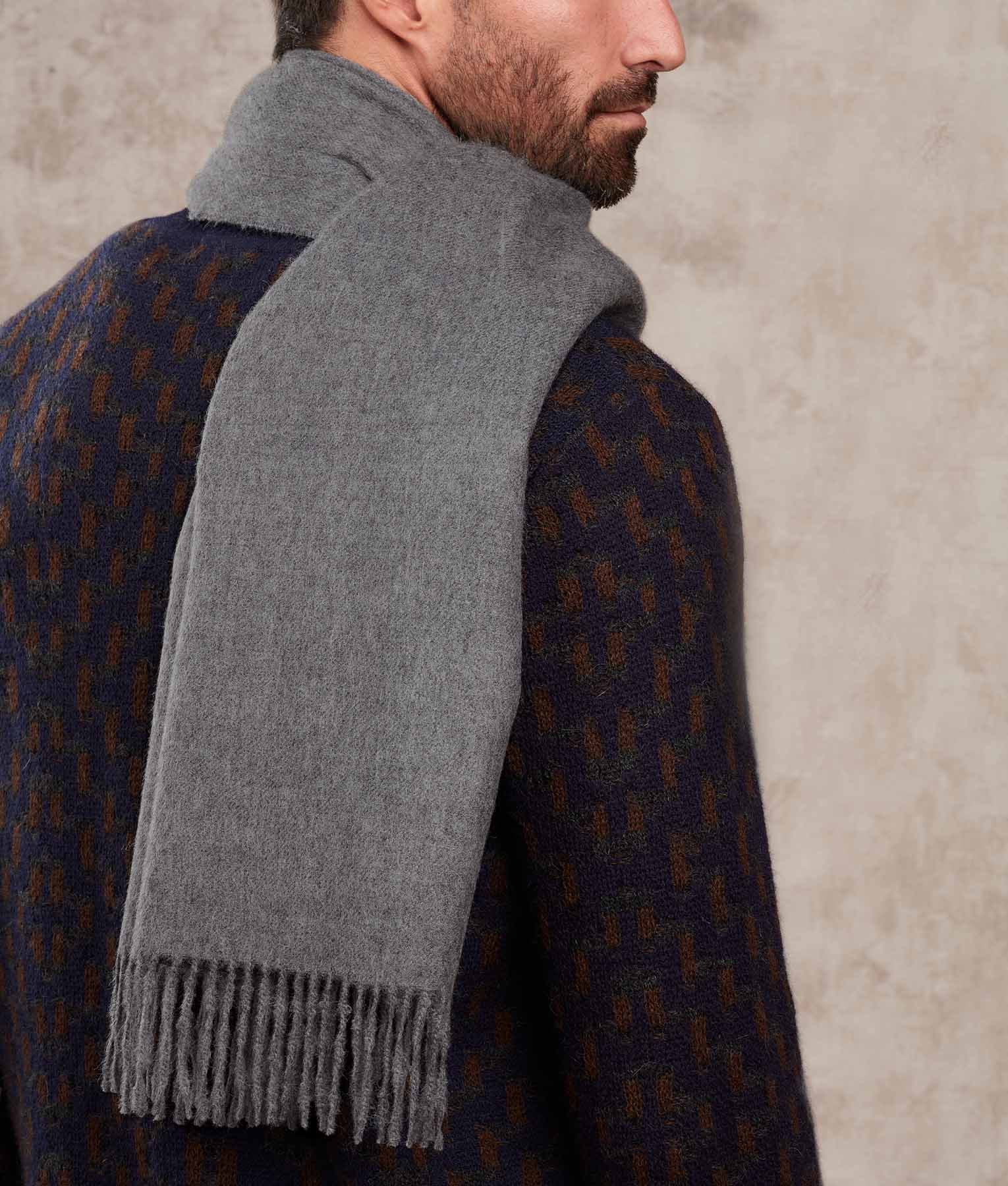Brushed Shawl - December Sky Grey