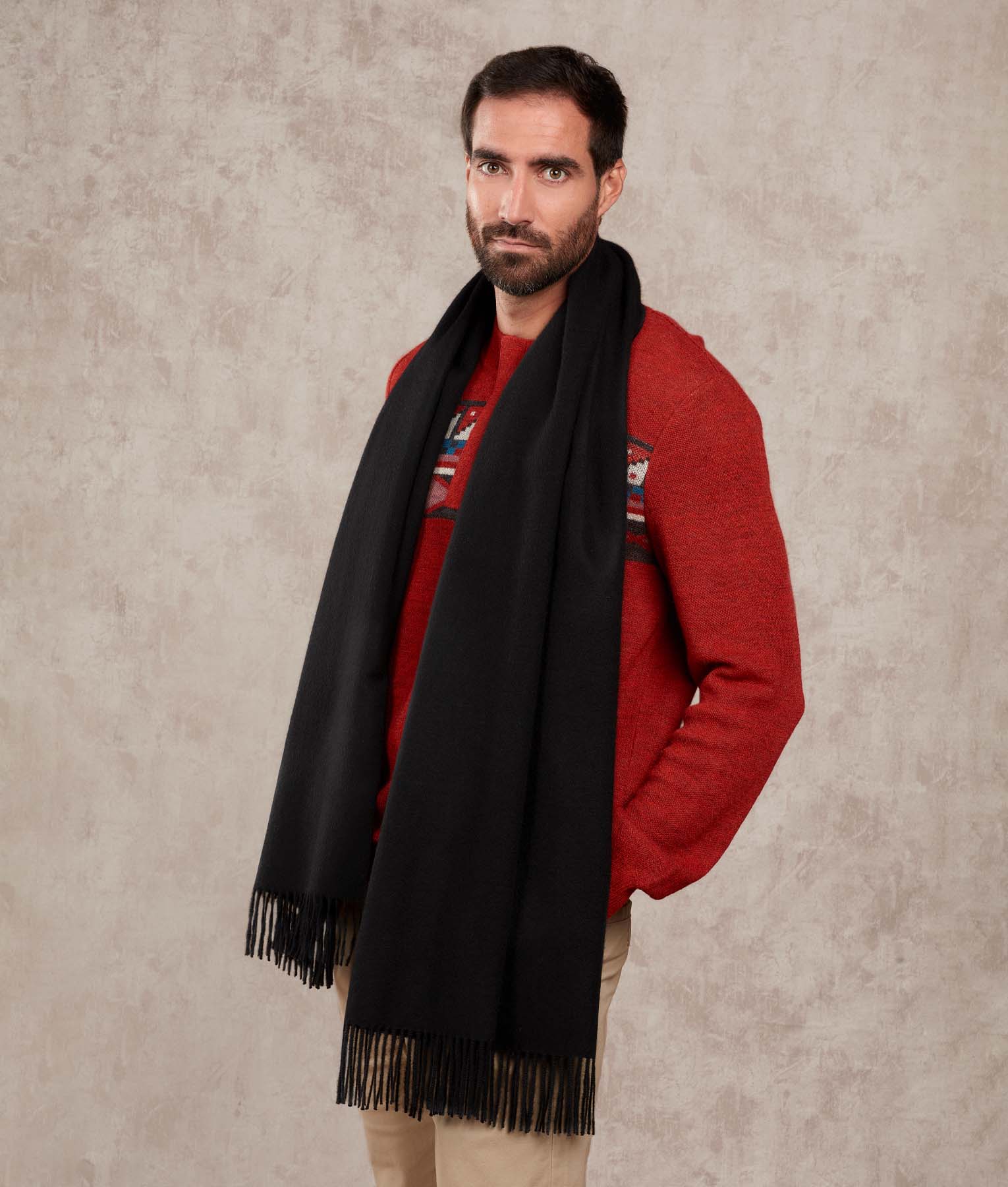 Brushed Shawl - Black