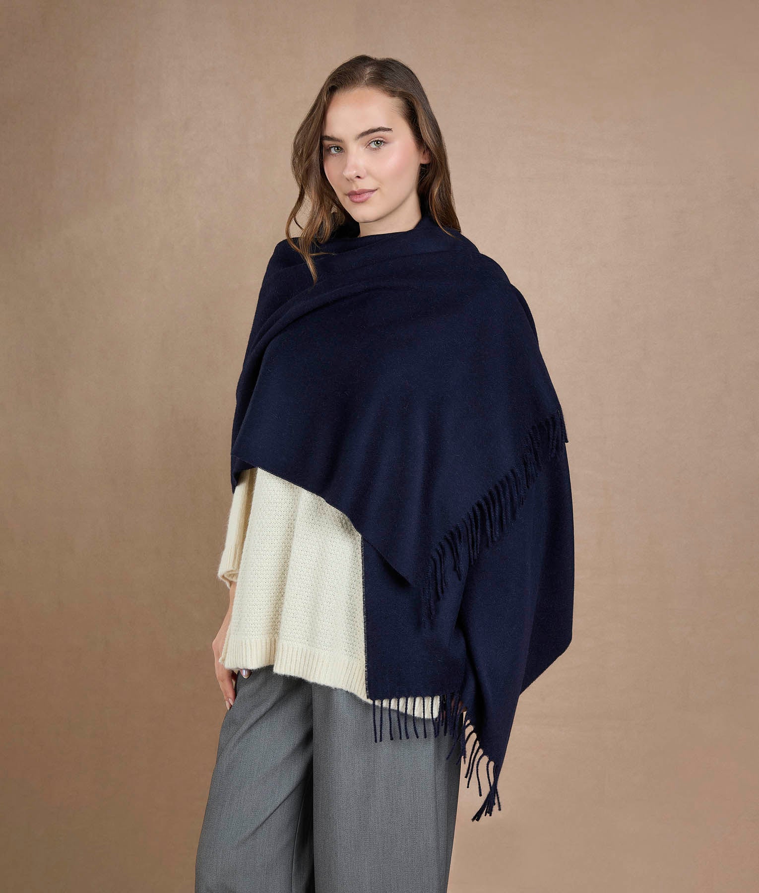 Premium Shawl - Navy Blue