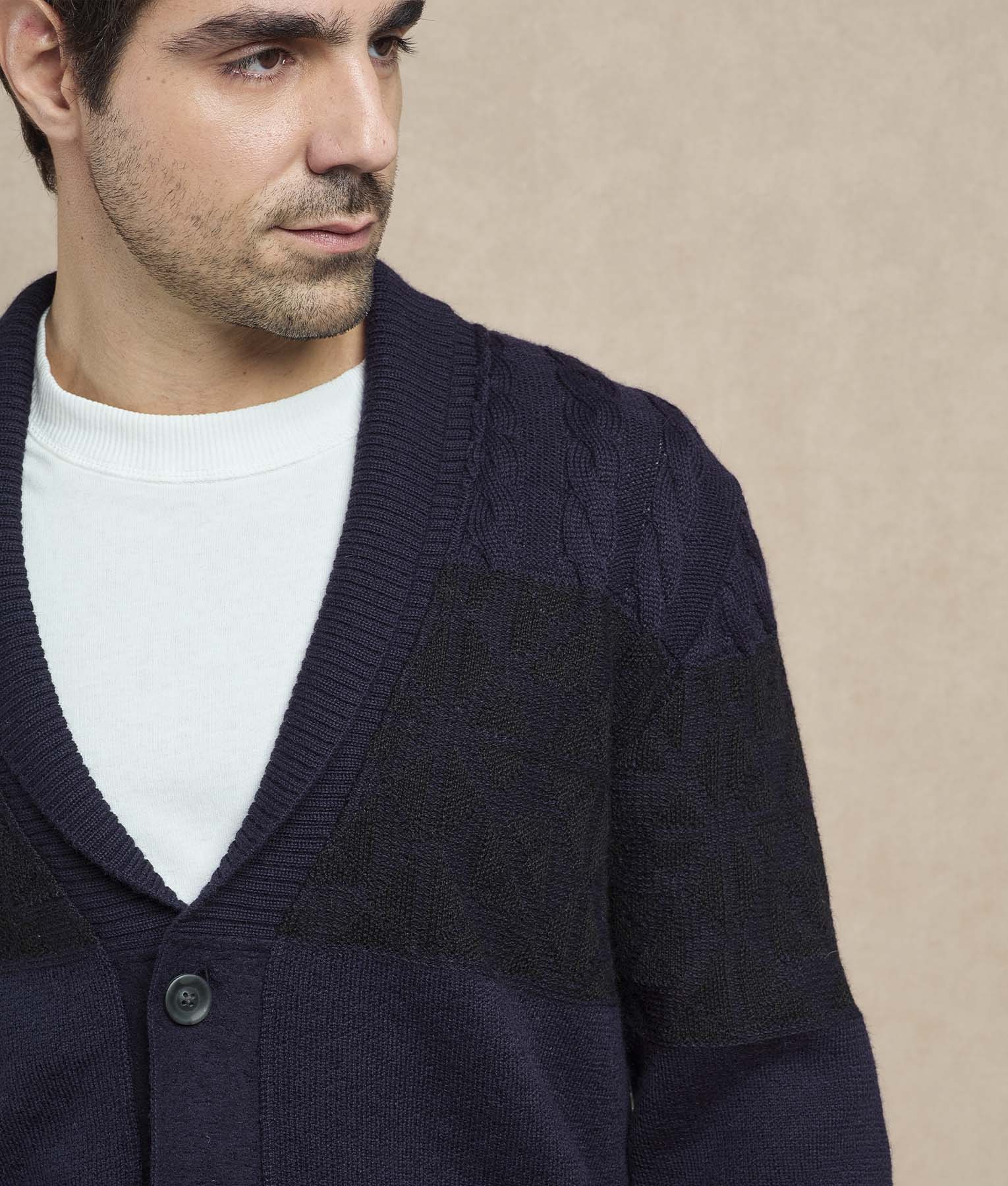 Men Fisherman Cardigan