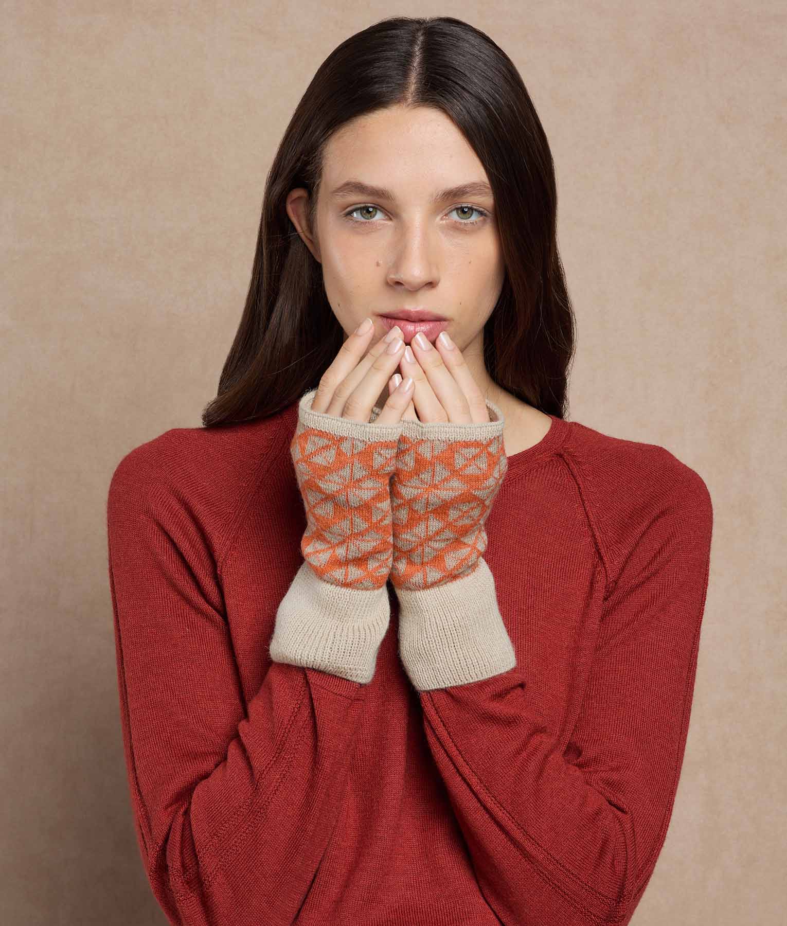 Flowers Reversible Mittens