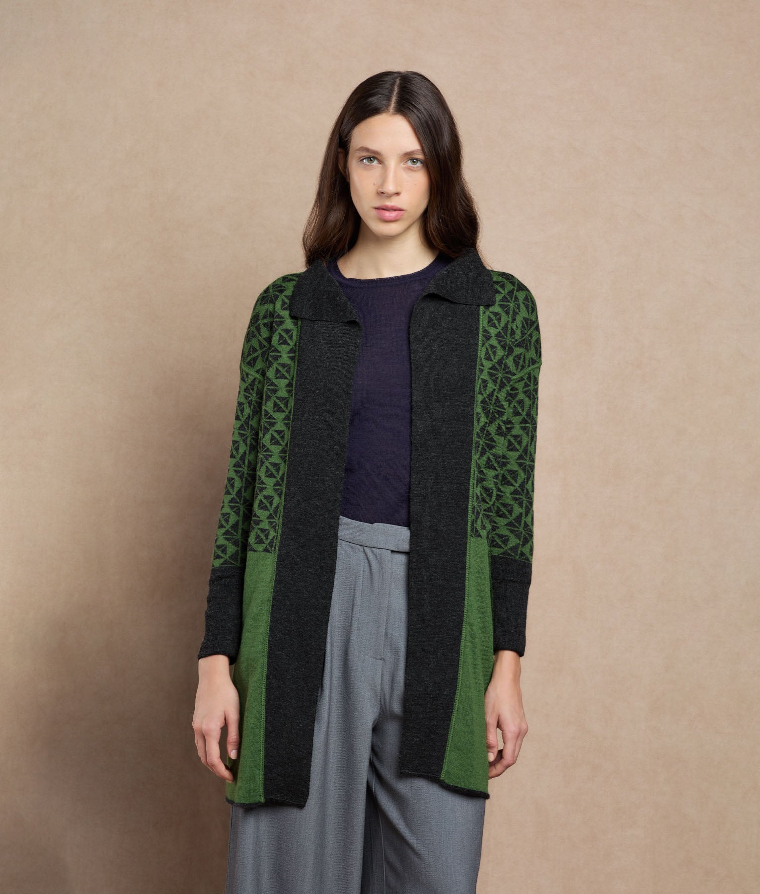 Reversible Long Cardigan