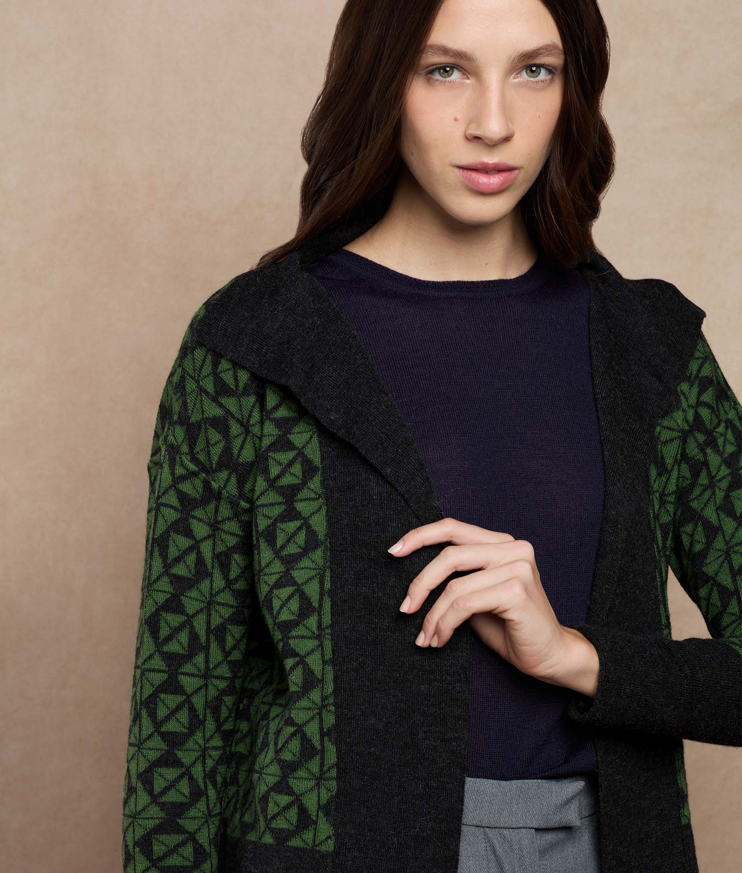 Reversible Long Cardigan
