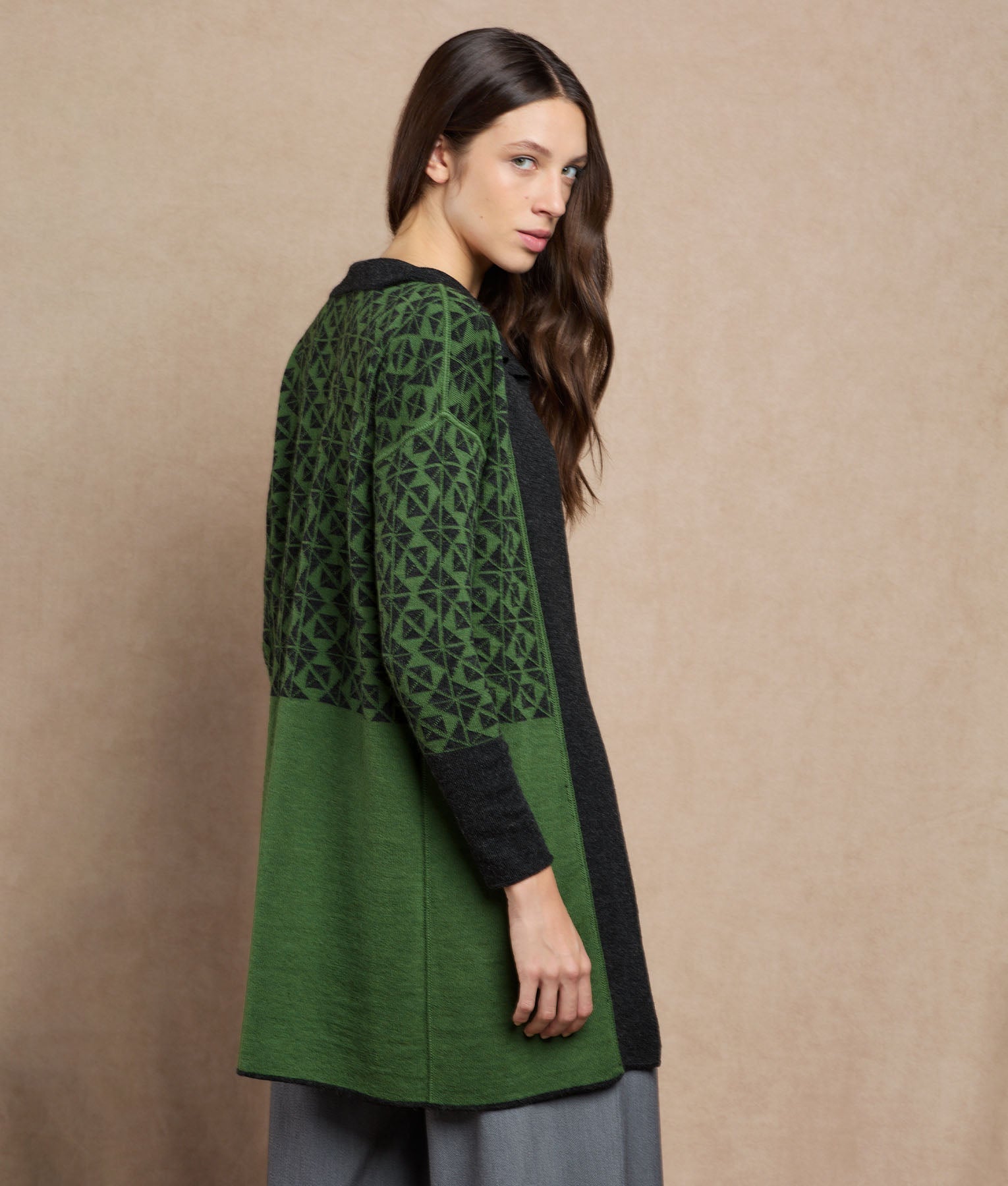 Reversible Long Cardigan