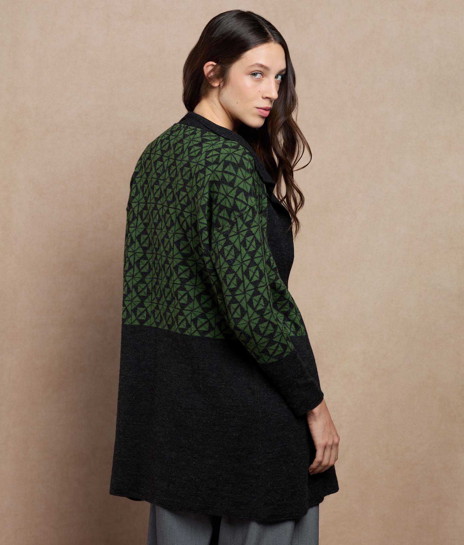 Reversible Long Cardigan