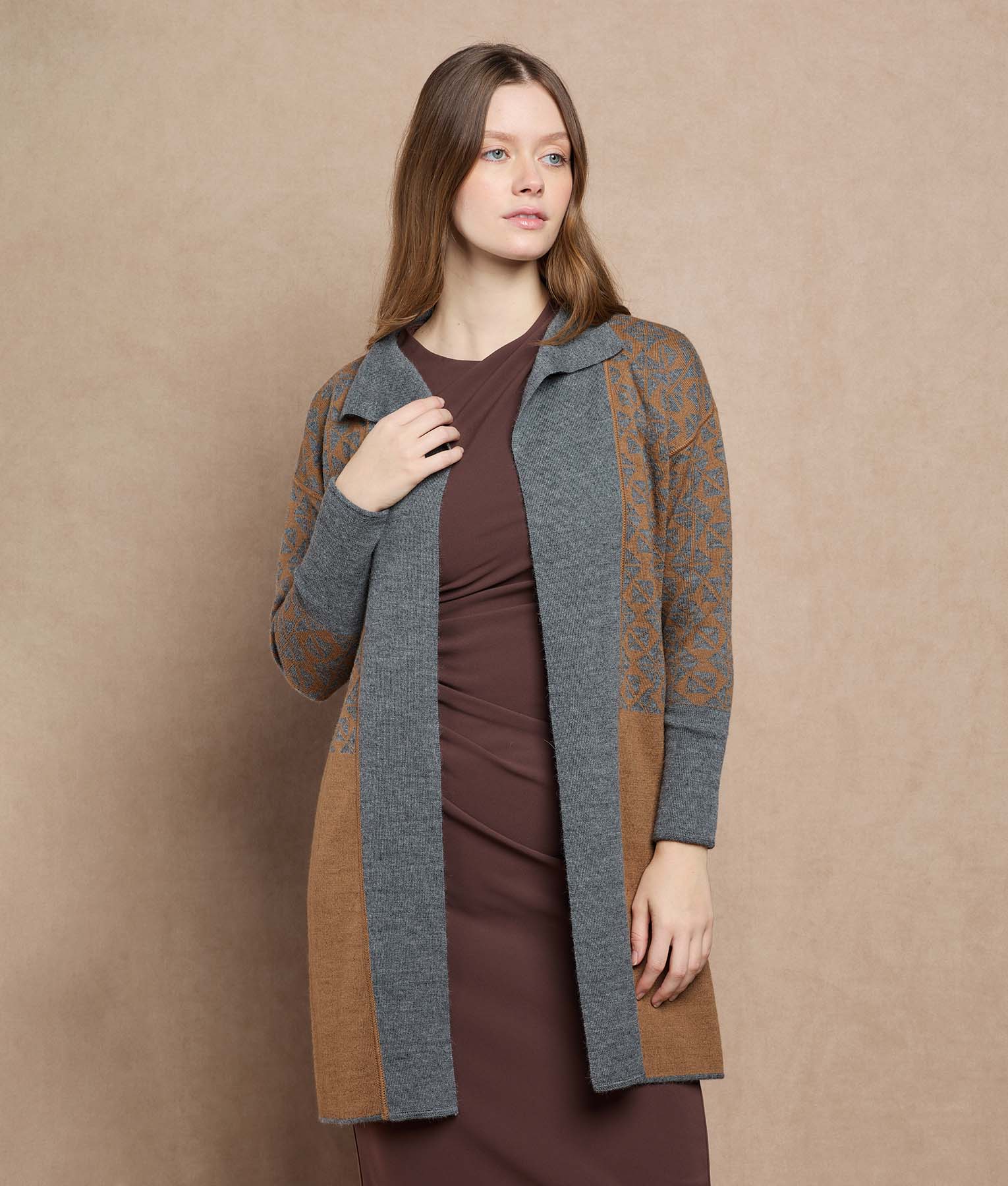 Reversible Long Cardigan