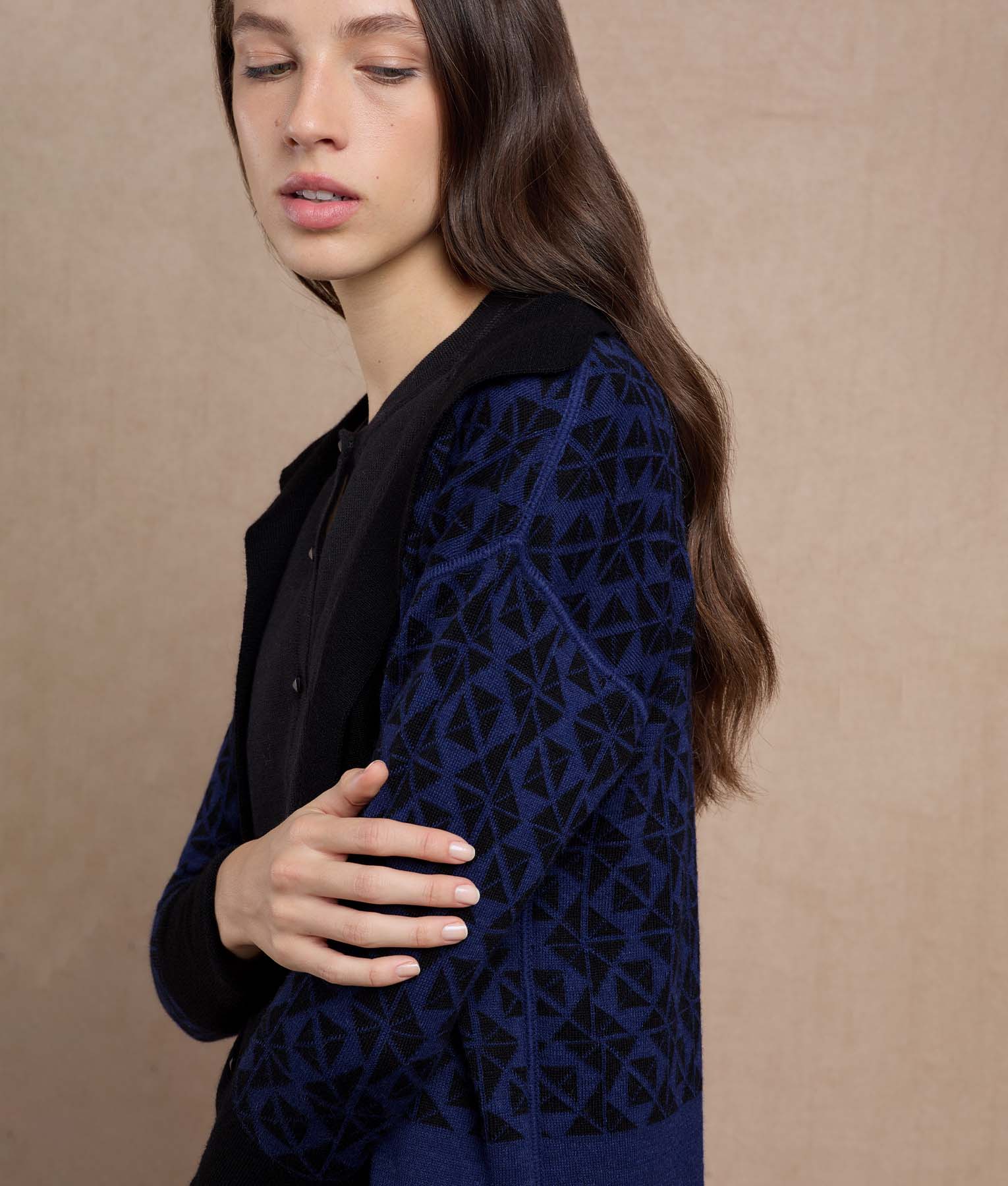 Reversible Long Cardigan