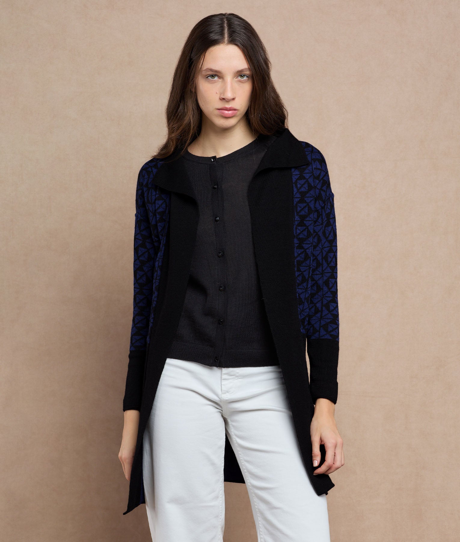 Reversible Long Cardigan
