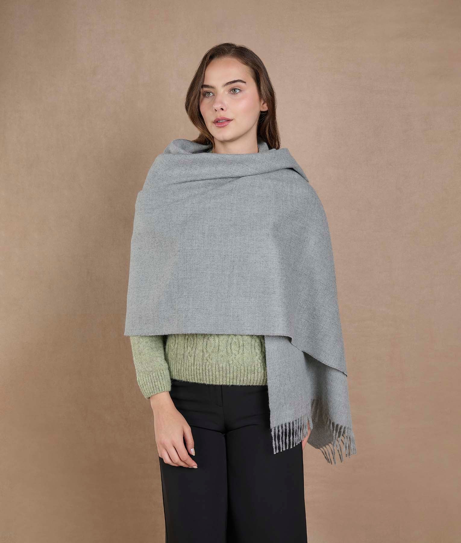 Baby Alpaca Brushed Shawl