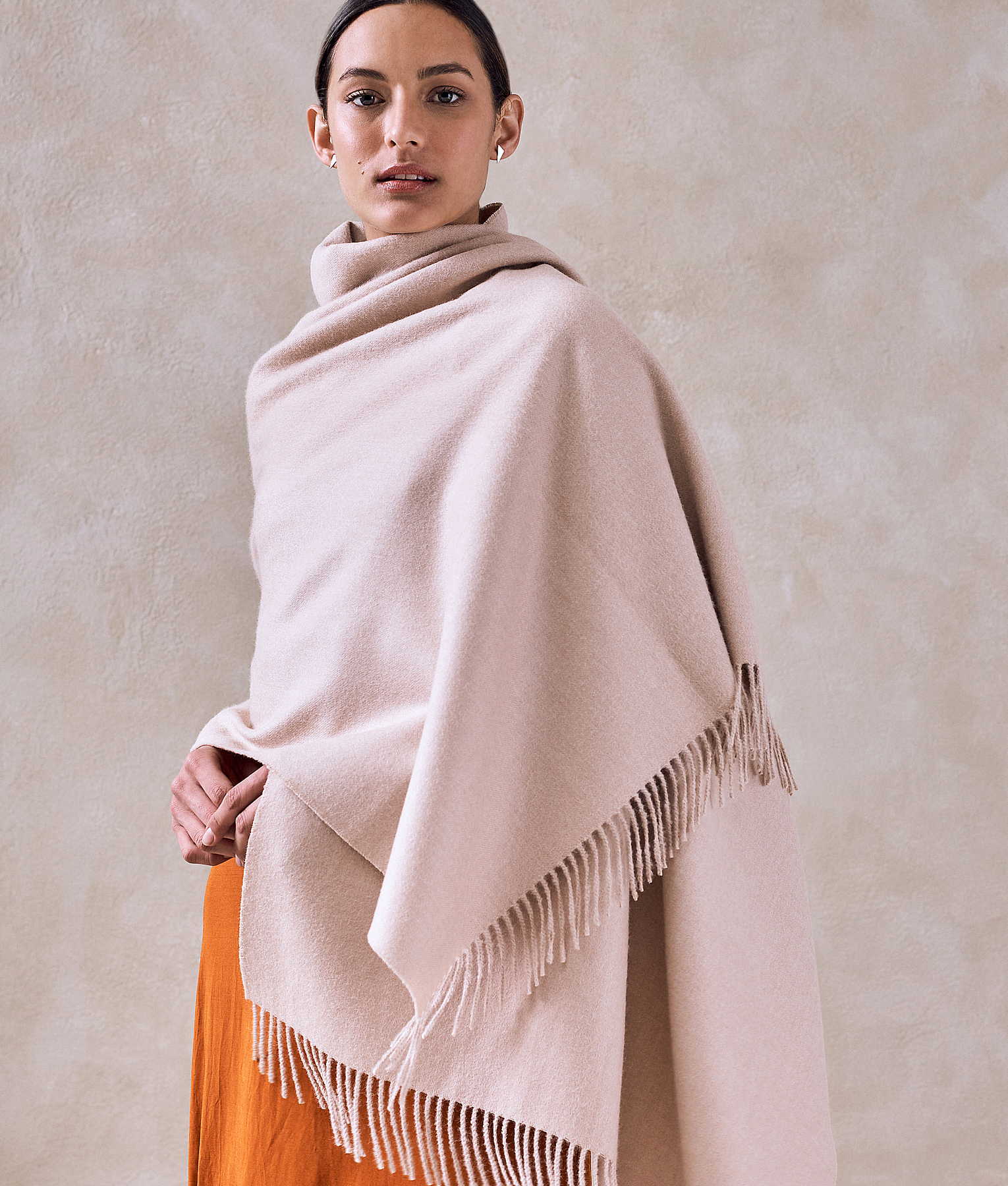 Brushed Shawl - Warm Taupe