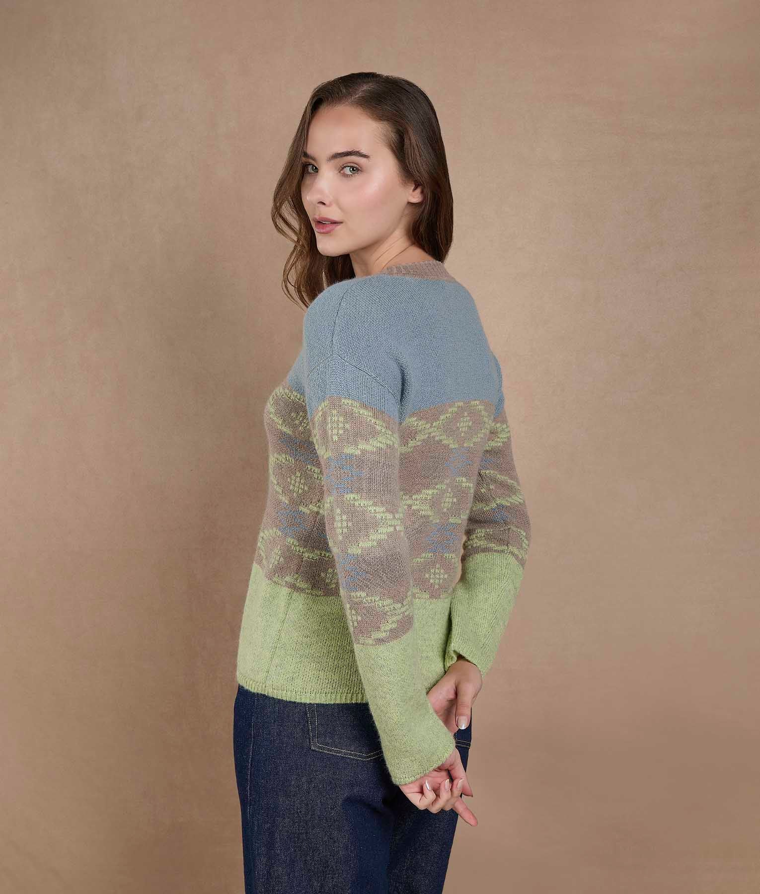 Multicolor Diamond Sweater