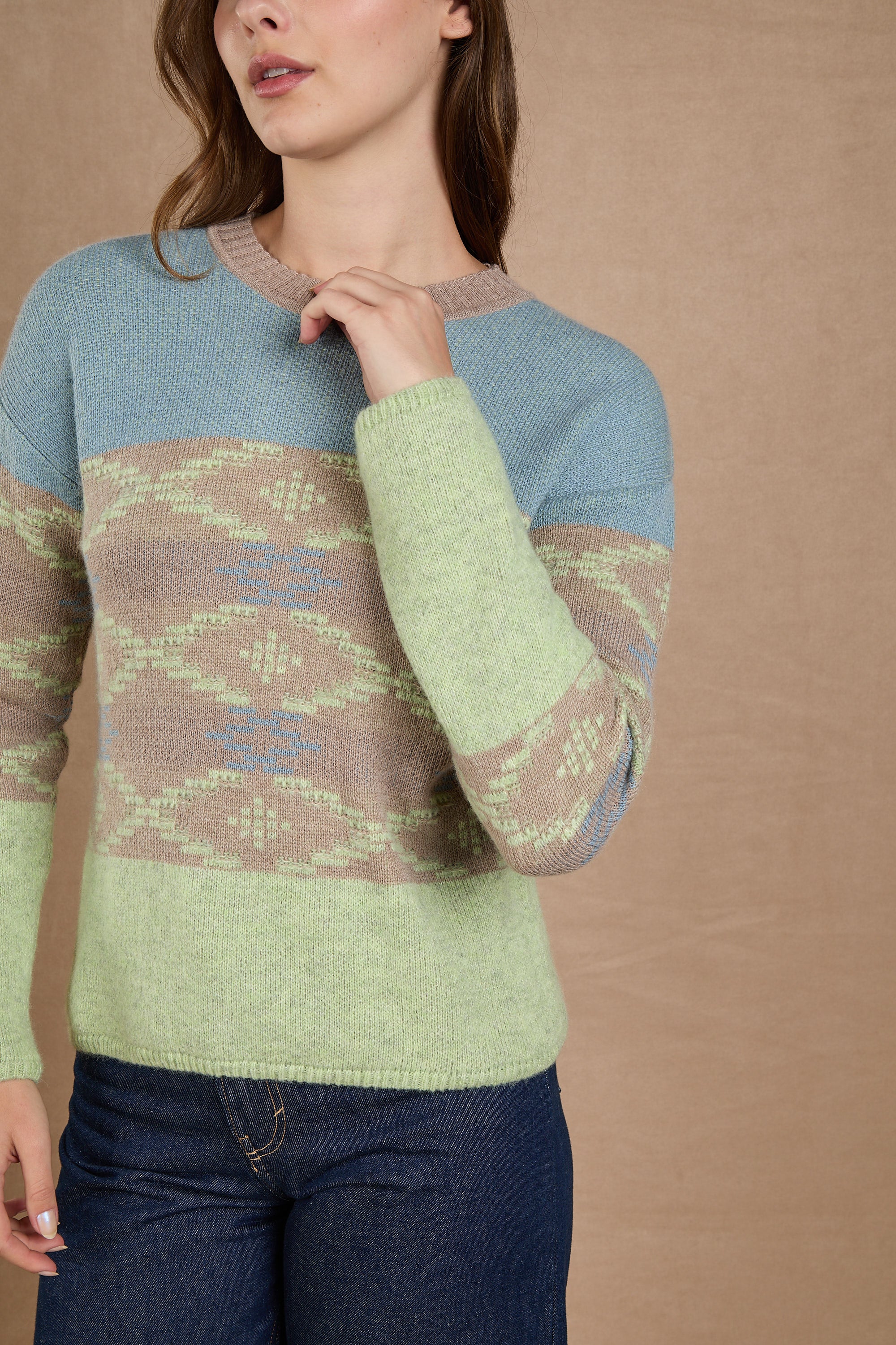 Multicolor Diamond Sweater