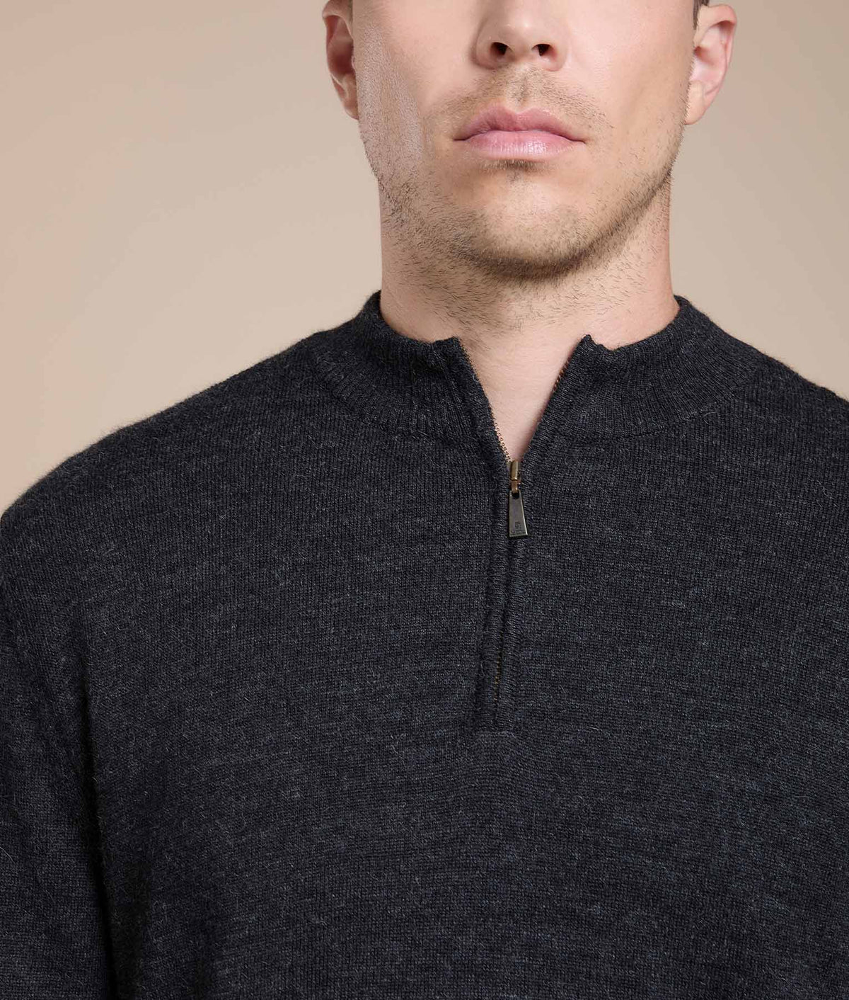 Basic High-Neck Jersey Sweater