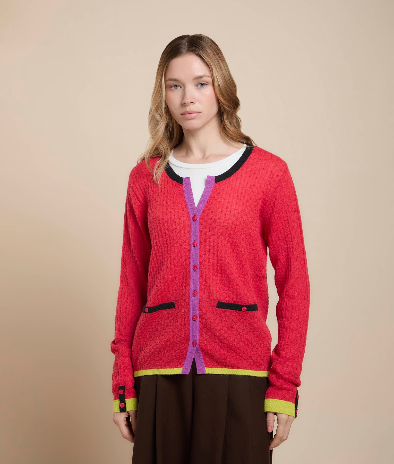 Little Buns Crew Neck Cardigan