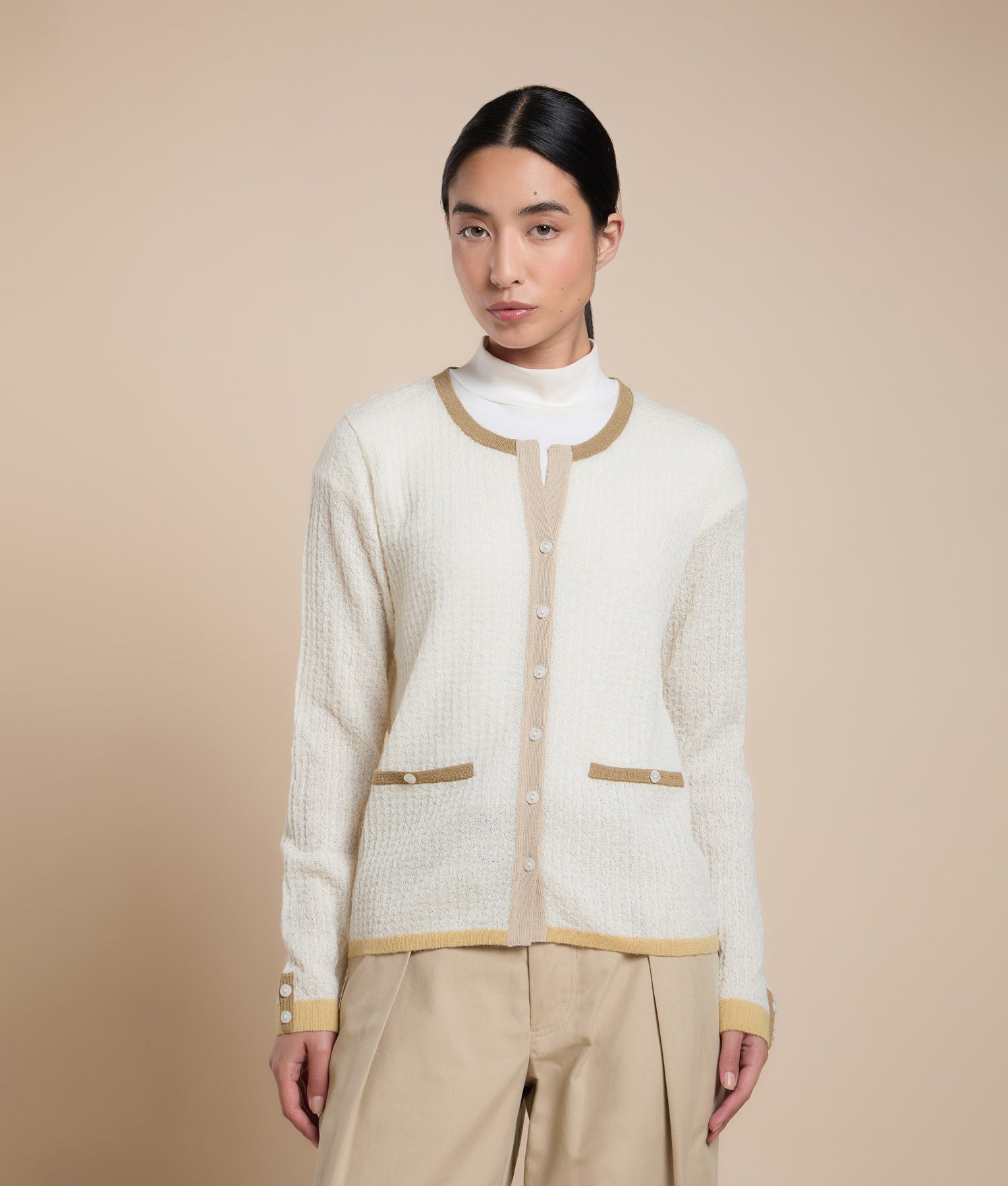Little Buns Crew Neck Cardigan