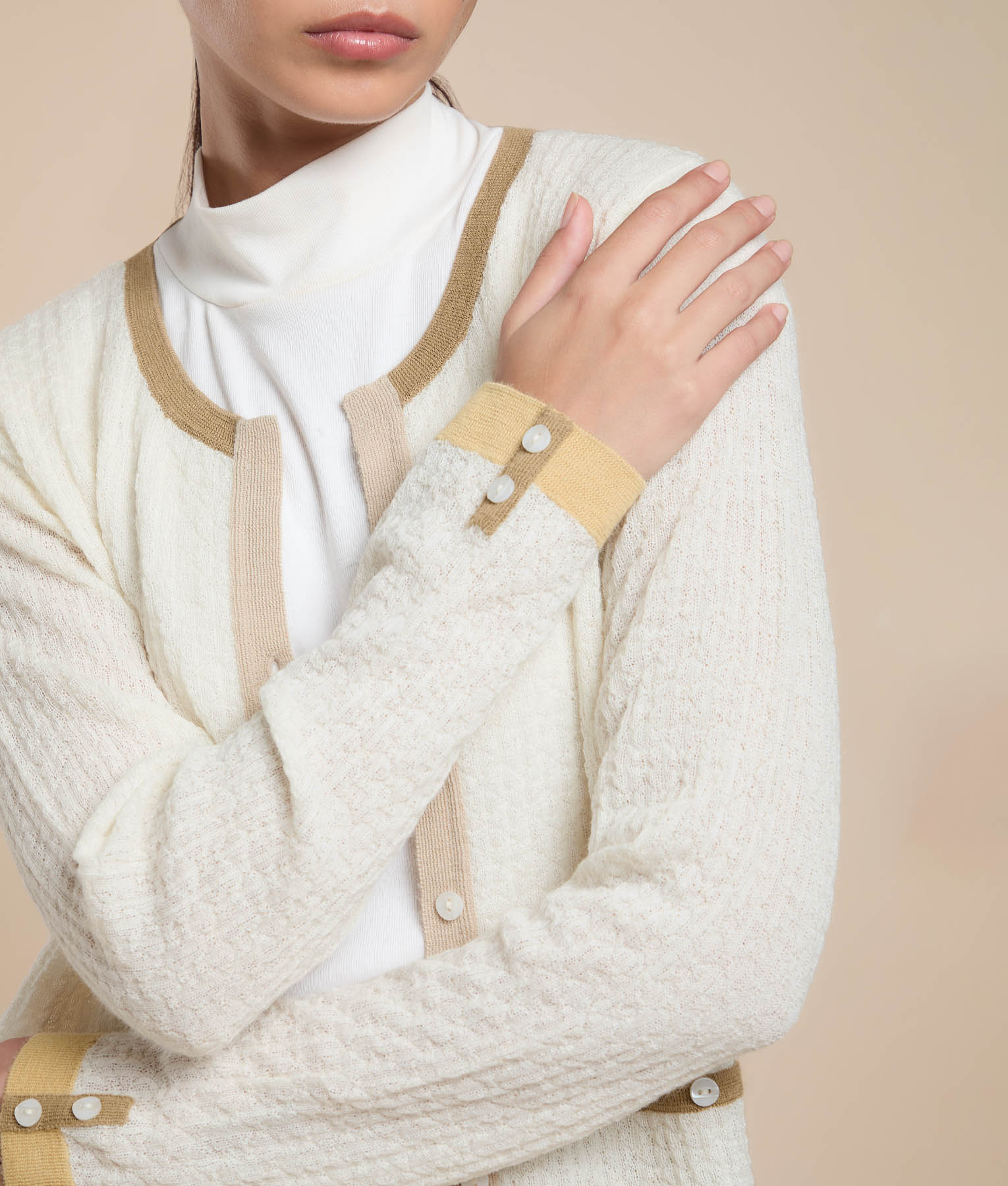 Little Buns Crew Neck Cardigan